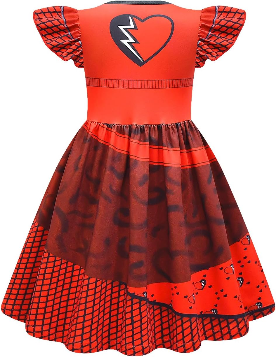 Princess Costume Dress for Girls Halloween Cosplay Outfits with Wig and Gloves4-10Y - Image 2