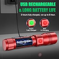 Vista 6 de AdamStar Linterna de Luz Negra, Linternas Recargables 3 en 1, Linterna LED Magnética de Luz UV de Altos Lúmenes, Linterna de Camping Impermeable