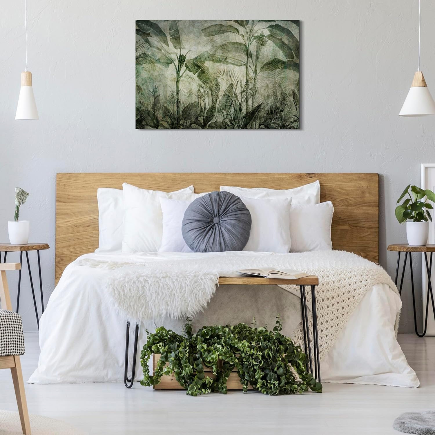 LUMASOUL Leinwandbild Dschungel 120x80 cm 1-teiliges Bild modernes Motiv