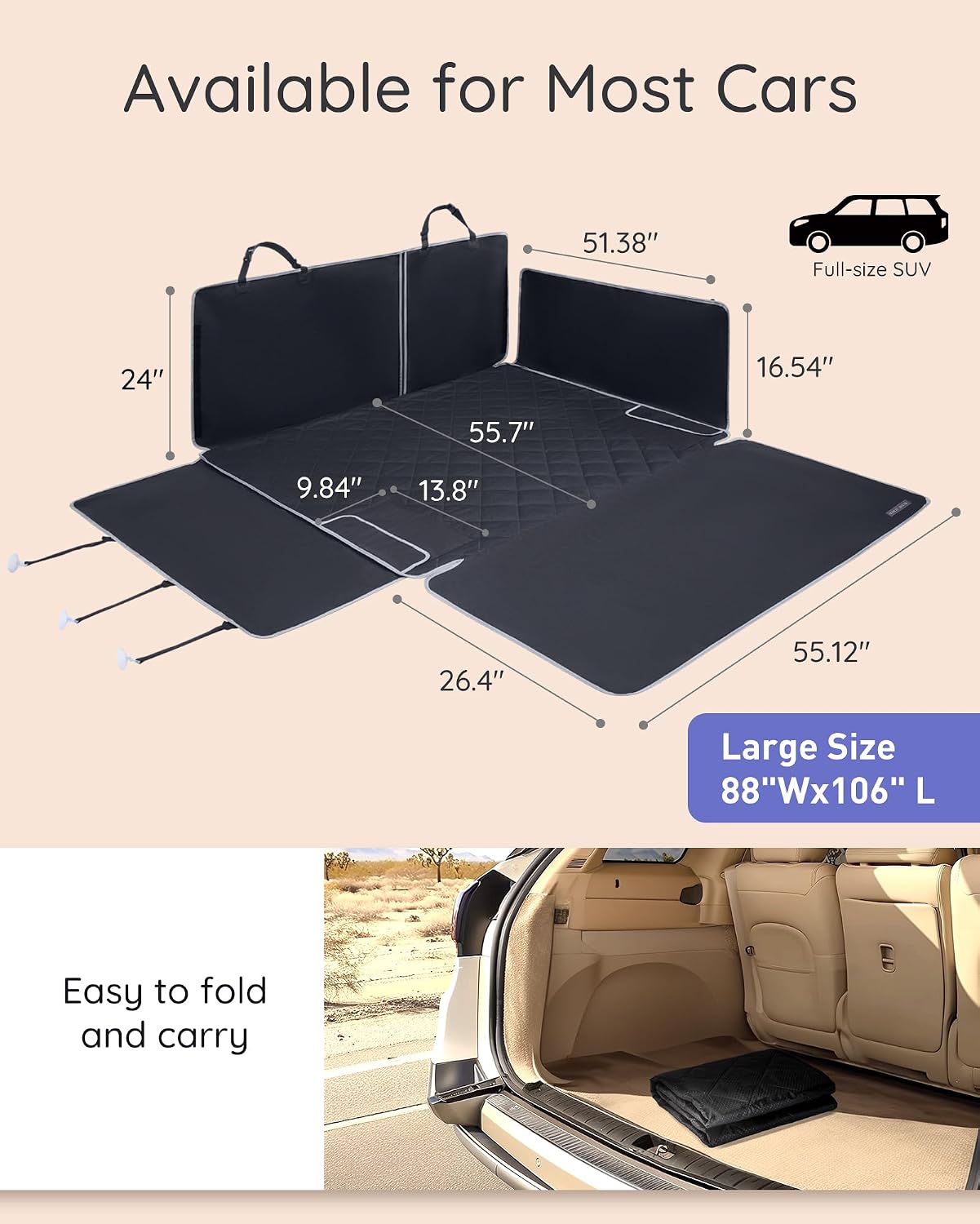 SUV Cargo Liner Waterproof Scratch-Resistant for Dogs Pet image 2