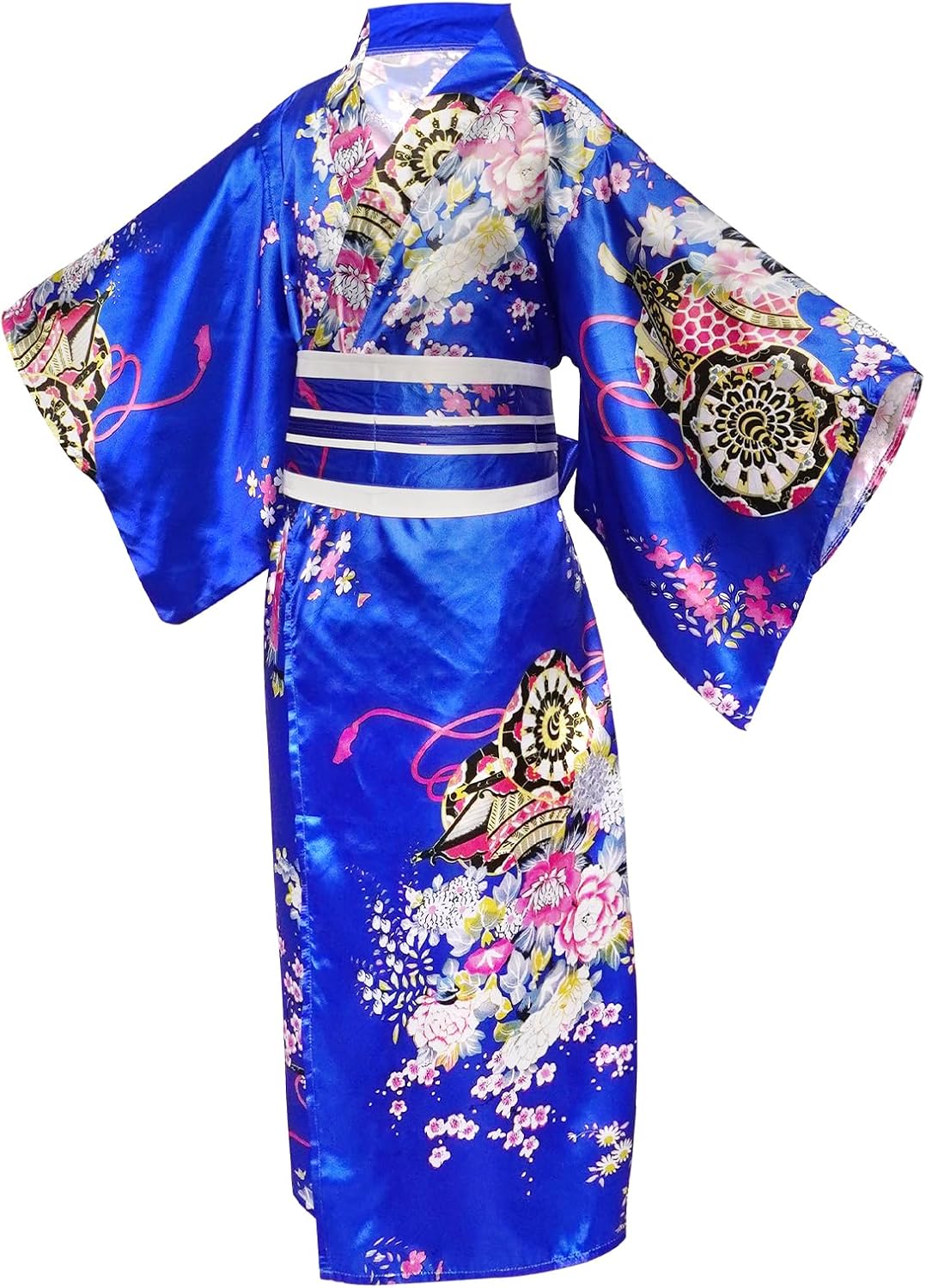Japanese Kimono Dress for Girls Kids Anime Cosplay Costume Fancy Robe Halloween Party Kimono Outfit 5pcs - Image 5
