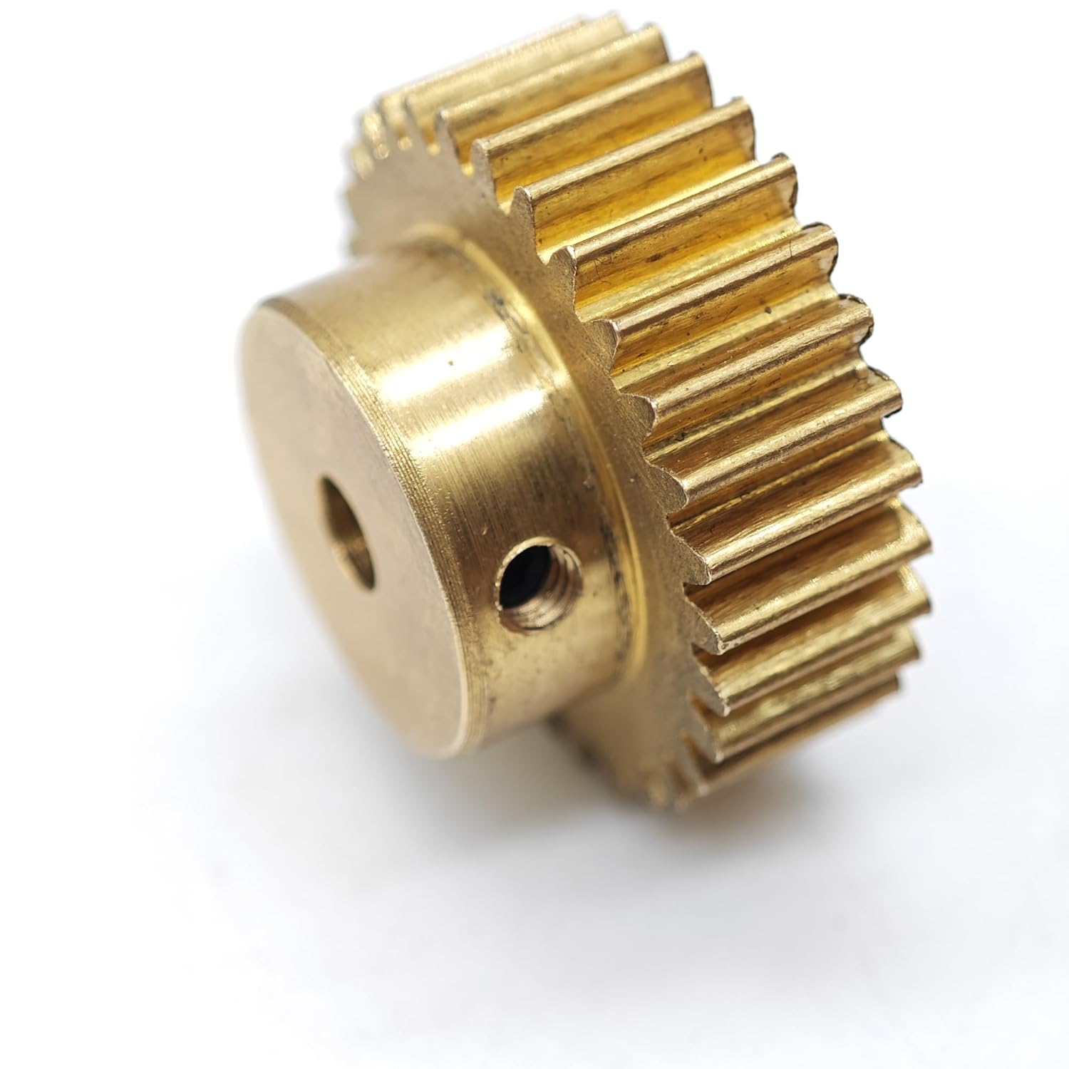 1pcs 0.5M 65T Copper Gear 0.5 Module 65 Teeth Cylindrical Spur Gear with Step Straight Teeth Mechanical Pinion Mechanical(8mm bore)