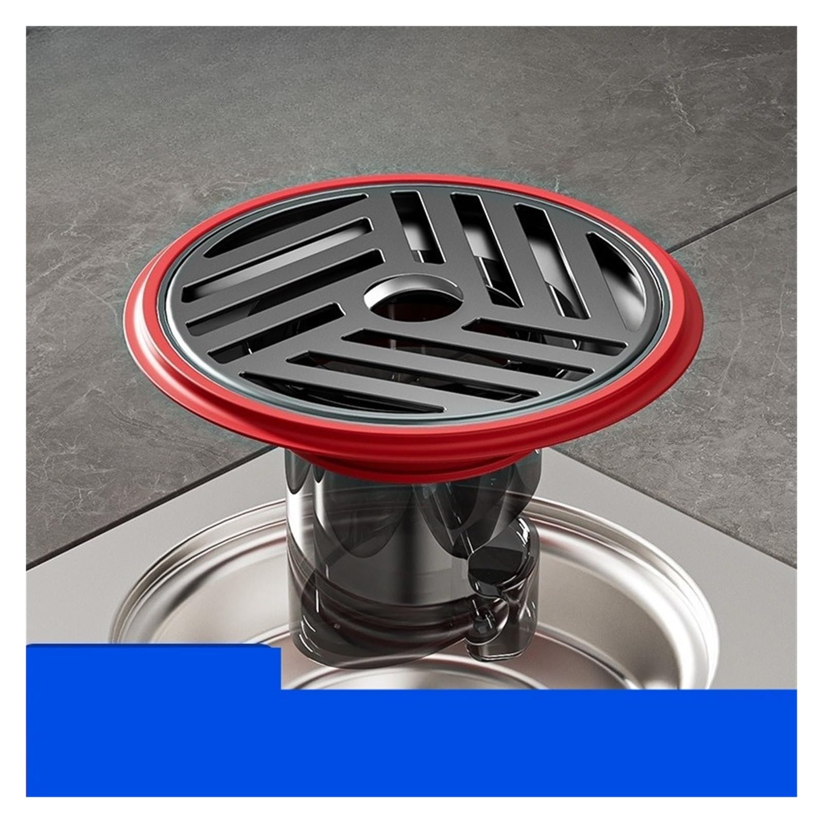 Tappo di scarico universale con strumenti in silicone necessari for una facile installazione, compatibile lavandino del bagno, doccia(Grey-1pc)