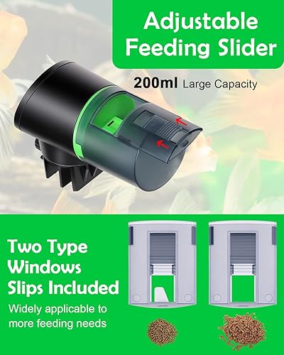 Miniatura 3 de Alimentador automático de peces Petbank para acuario - Dispensador automático de comida para peces recargable para tanque pequeño y grande con cable