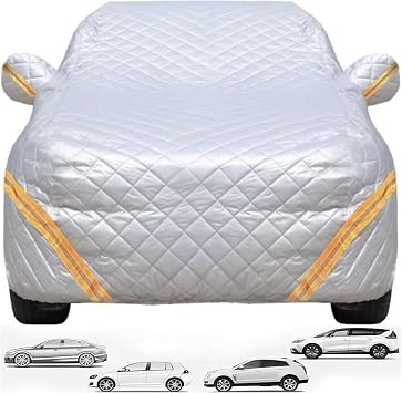 Padded Anti-Hail Full Car Cover Compatible with Audi A3/S3/RS3 Hatch 1996-2025,Hail Water UV Sun Rain Snow Storms Wind Scratch Proof All Weather ProtectionWhite,A3