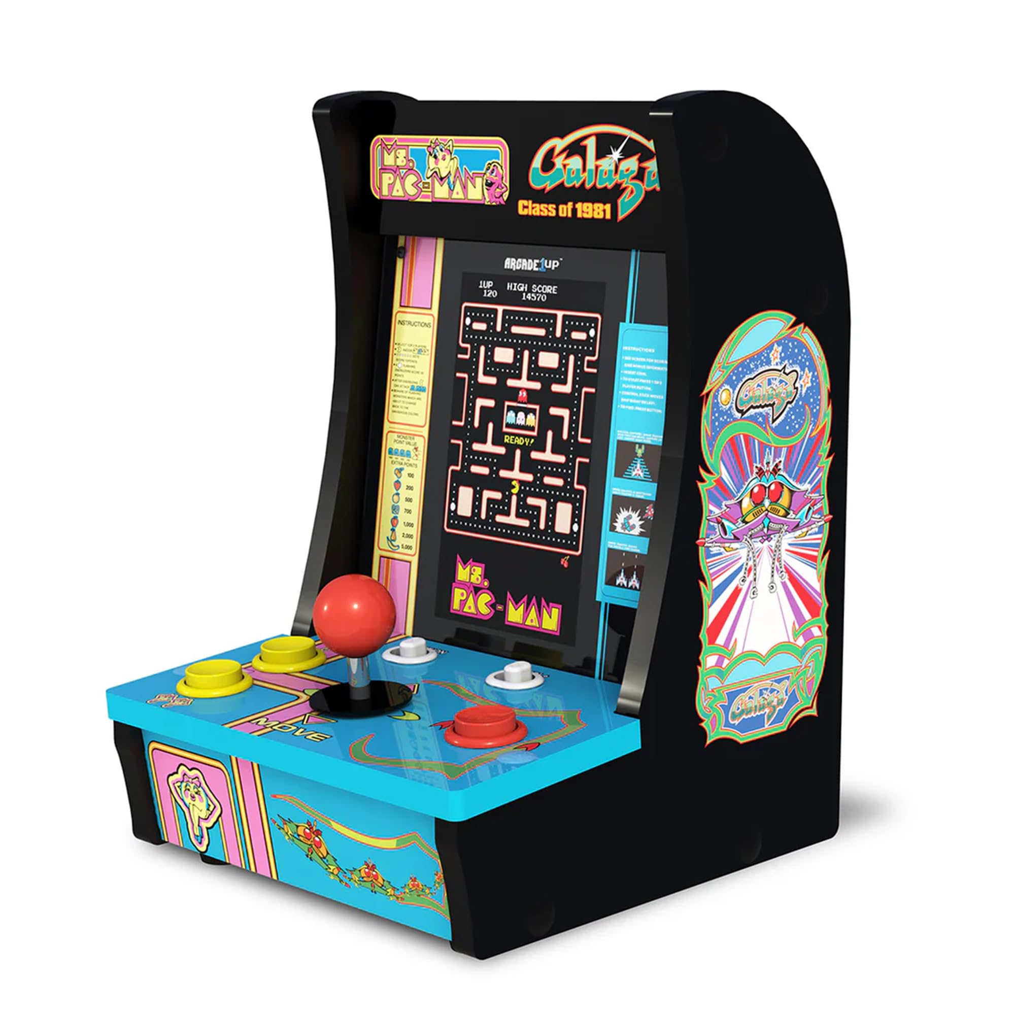 Amazon.com: Arcade1Up Class of '81 Ms. PAC-Man/Galaga Countercade Amazon.com: Arcade1Up Class of '81 Ms. PAC-Man/Galaga Countercade