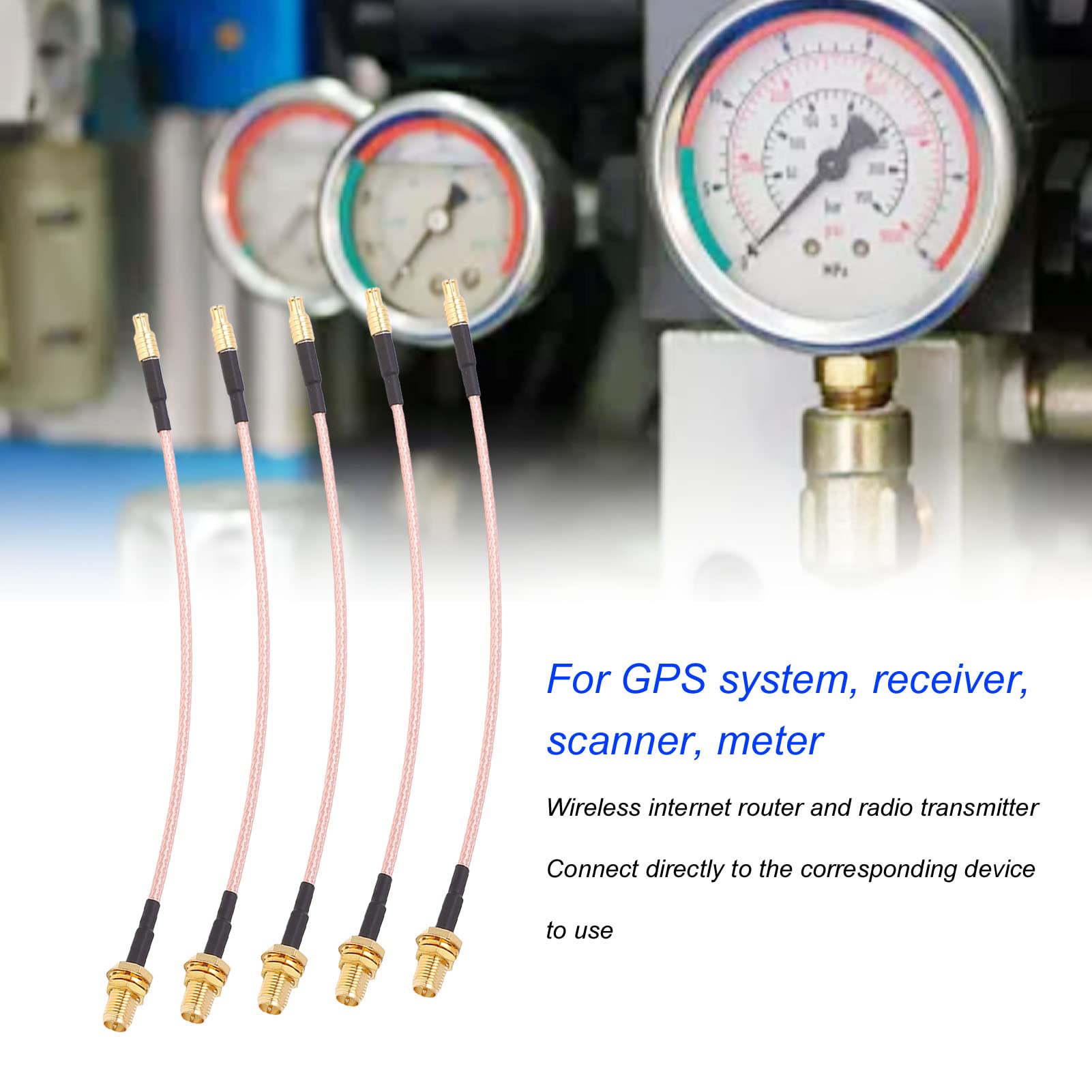 Câble coaxial 50Ω 5 pièces Câble Coaxial RF Faible Perte MCX Mâle vers SMA Femelle Câbles Adaptateur pour Système GPS Routeur Internet sans Fil Transmetteur Radio TFL‑316‑10 50Ω