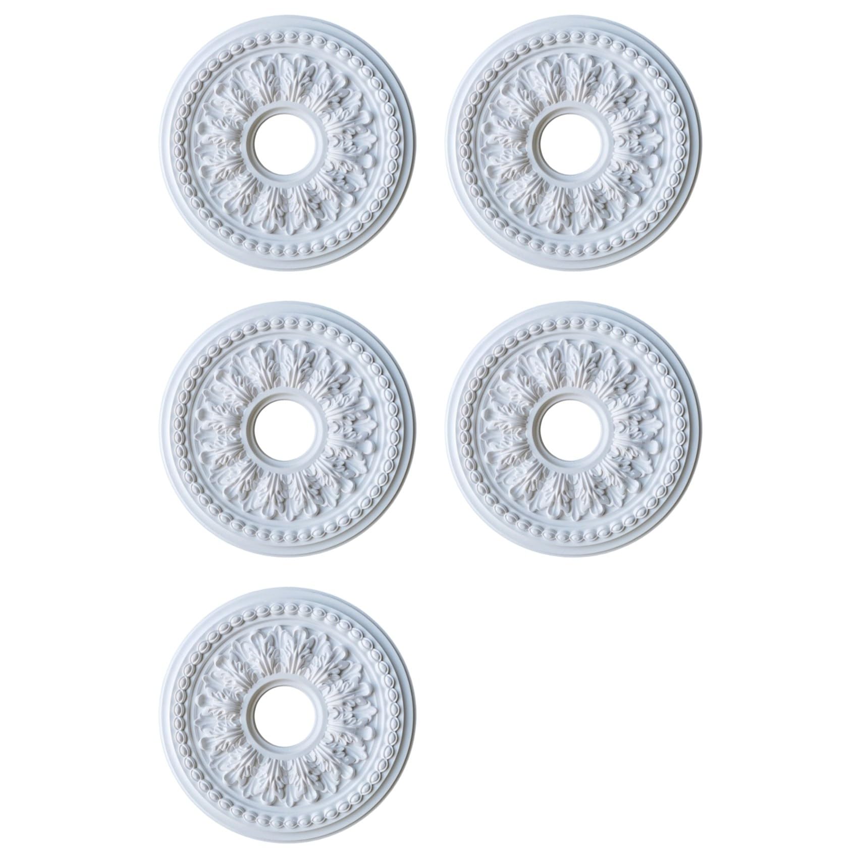 Housse de ventilateur de plafond ronde en PU, pack de 5 plaques