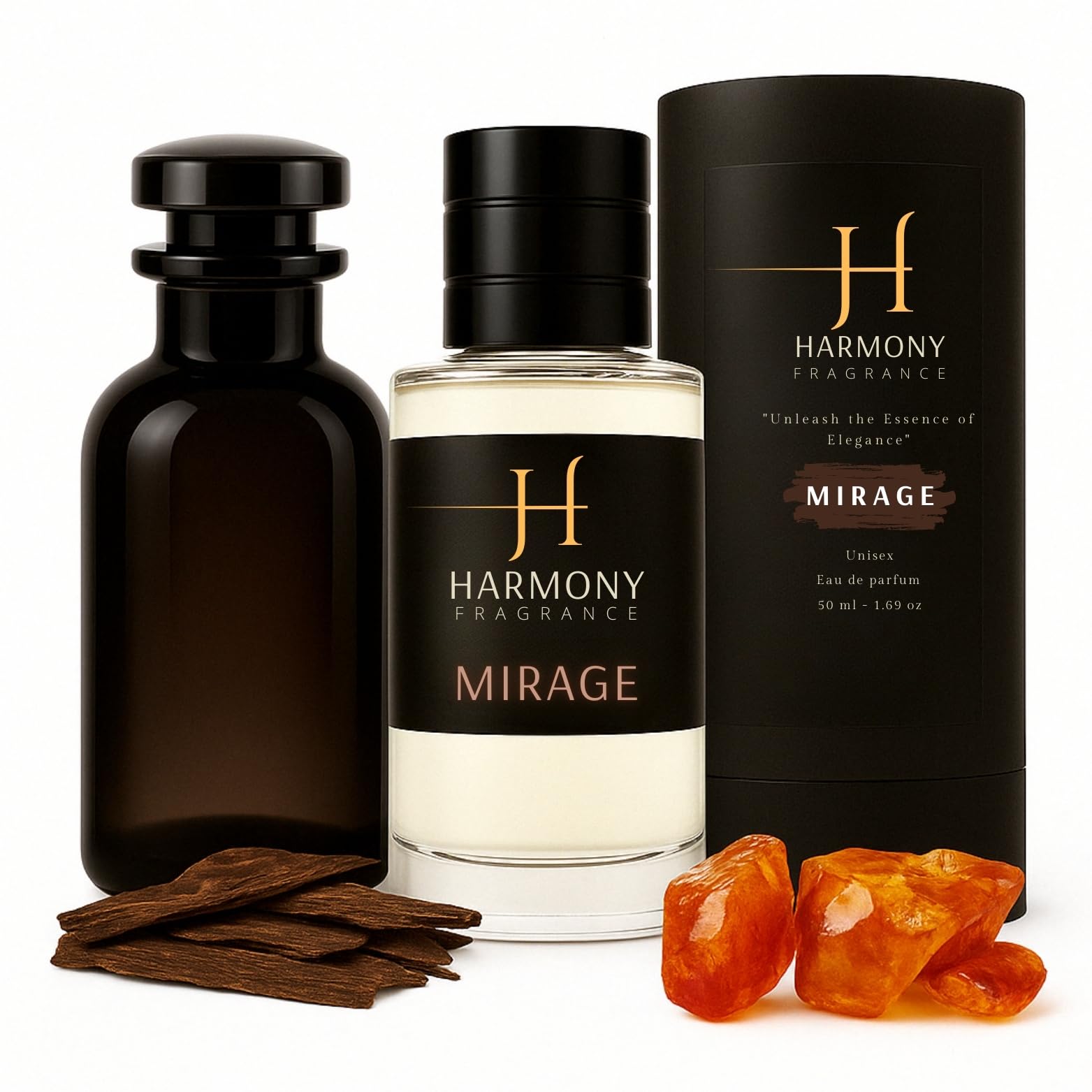 Mirage - Harmony Fragrance - Eau de Parfum - Inspired by LV Ombre Nomade - Luxury Oud Perfume - For Women Men Unisex - Long Lasting Fragrance - Made In Canada