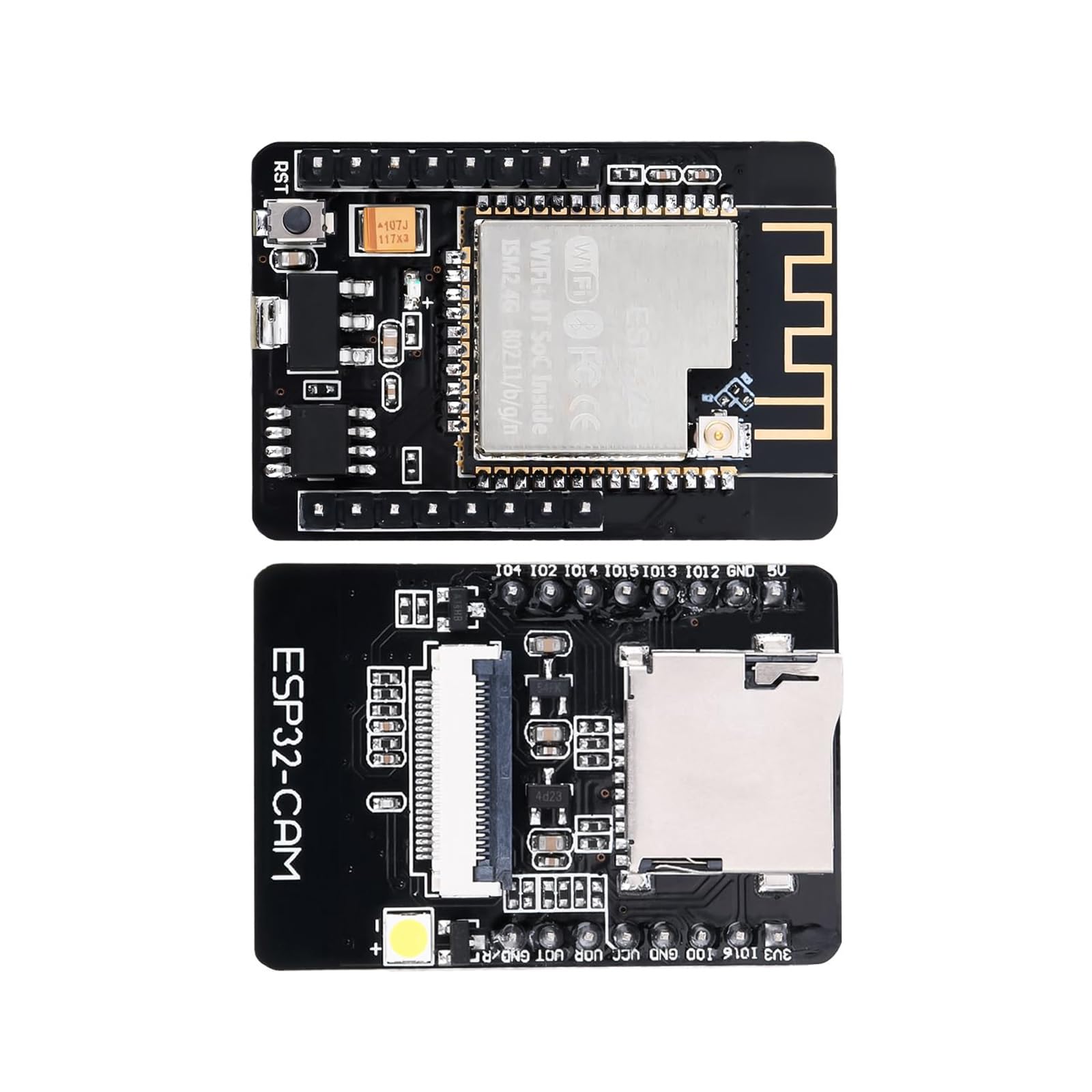 Diymore 2 Piezas para ESP32 USB C para ESP32 CAM Placa de Desarrollo, WLAN/Bluetooth, DC 5V Placa de Desarrollo de Doble núcleo con módulo de cámara 2640