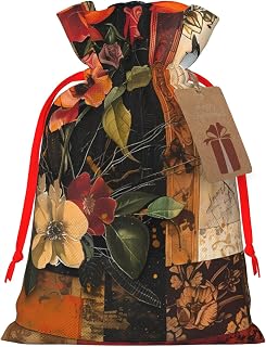 Hekroxu Gift Bag Reusable Wrapping Bag For Holiday Party,Ornate Collage (2)