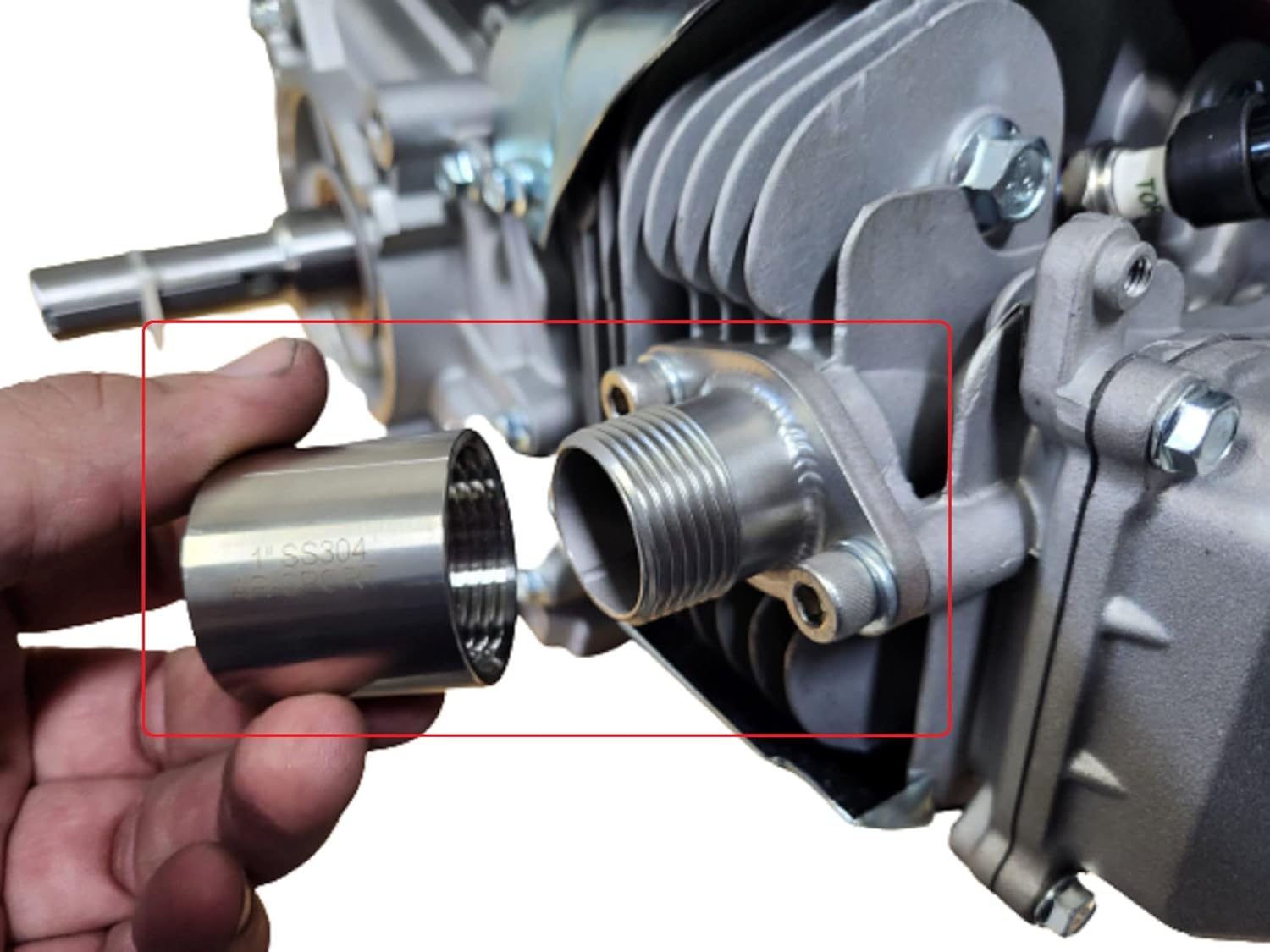 ARSPORT Exhaust Adaptor Male & Female 1" Flange for: Predator 420cc & 301cc, Hond GX 240, 270, 390