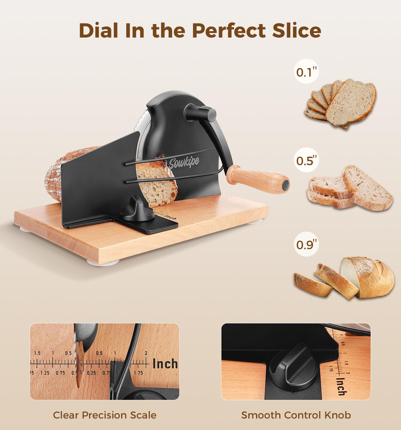 SOWKIPE Bread Slicer - Perfect Slices Every Time -2