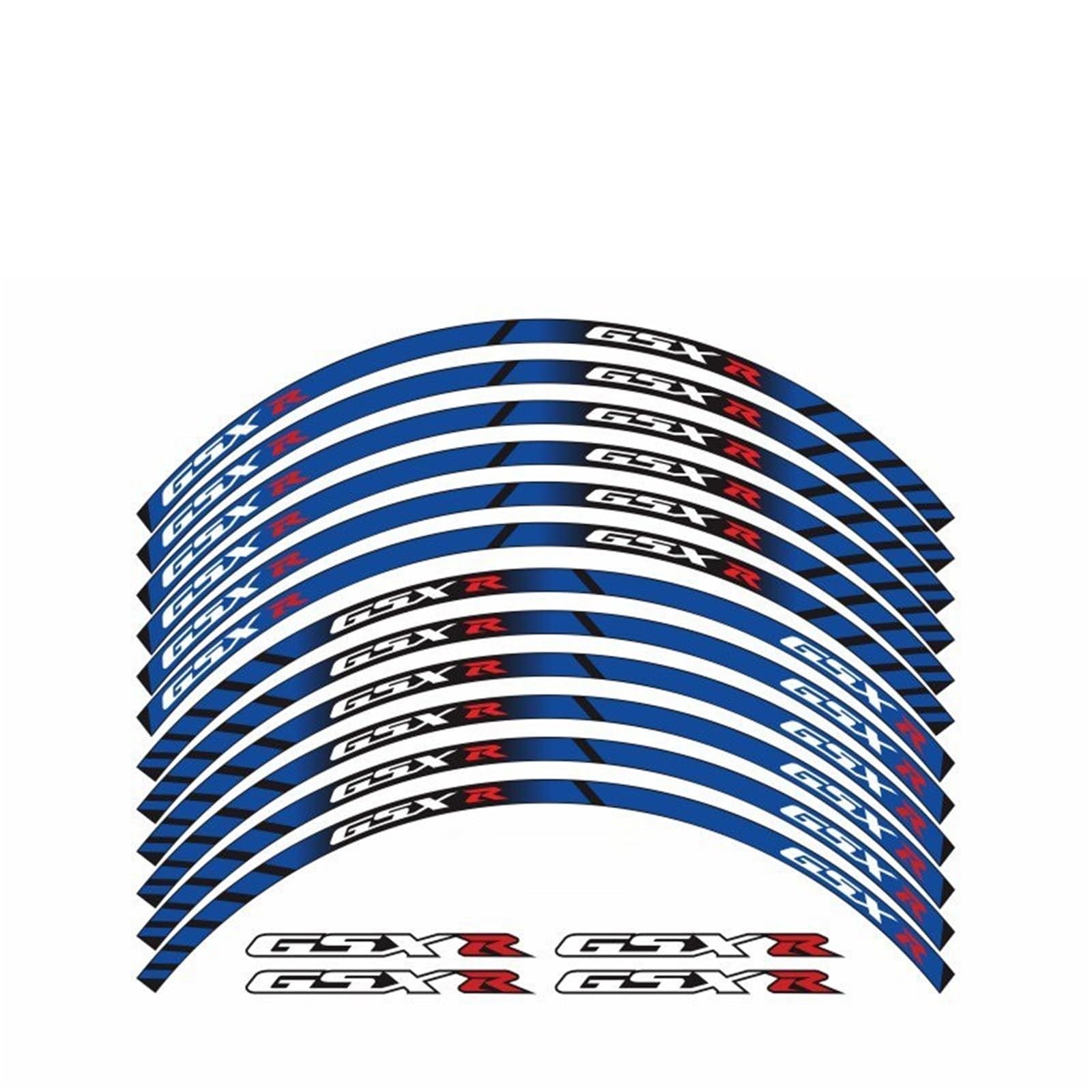 FGLFPXI Thick Edge Outer Rim Reflective Sticker Stripe Wheel Decals for S&uzuki GSXR 250 400 600 1000 750 GSXR1000R GSXR1000 GSXR600