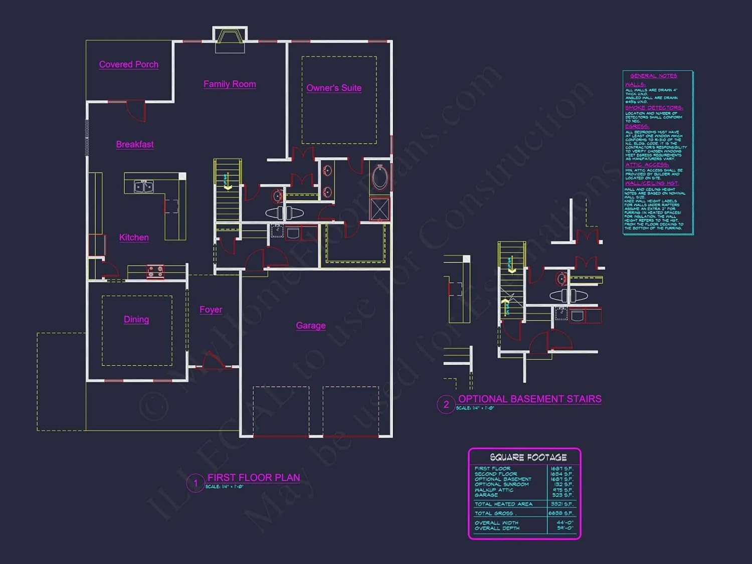 10-1561 HOUSE PLAN - Modern Craftsman House Blueprint with Spacious Layout Design