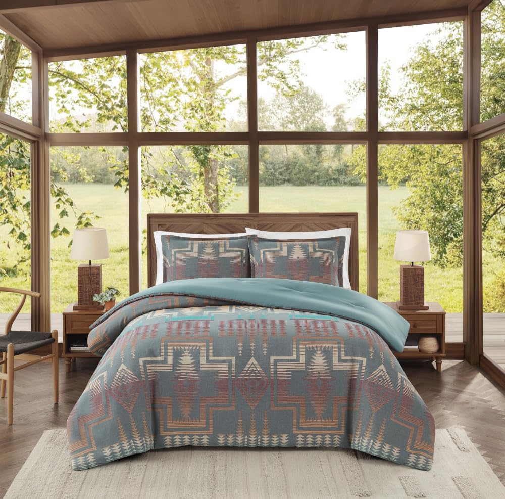 Pendleton Harding Queen Comforter Set, Full Cotton, Iconic Harding