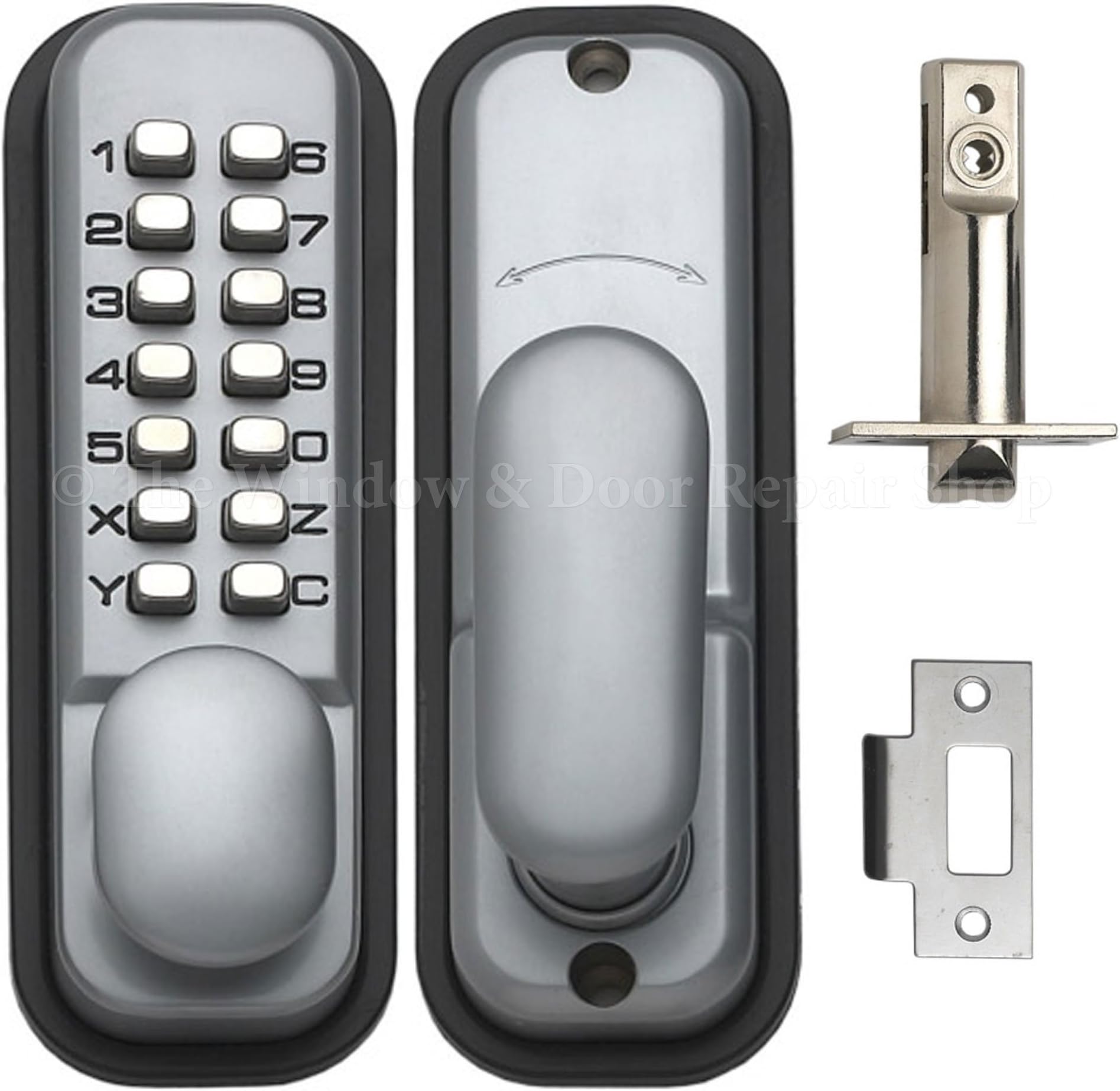Briton 9160 Push Button Mechanical Digital Lock c/w HO Option (SV and PB Finishes), Silver