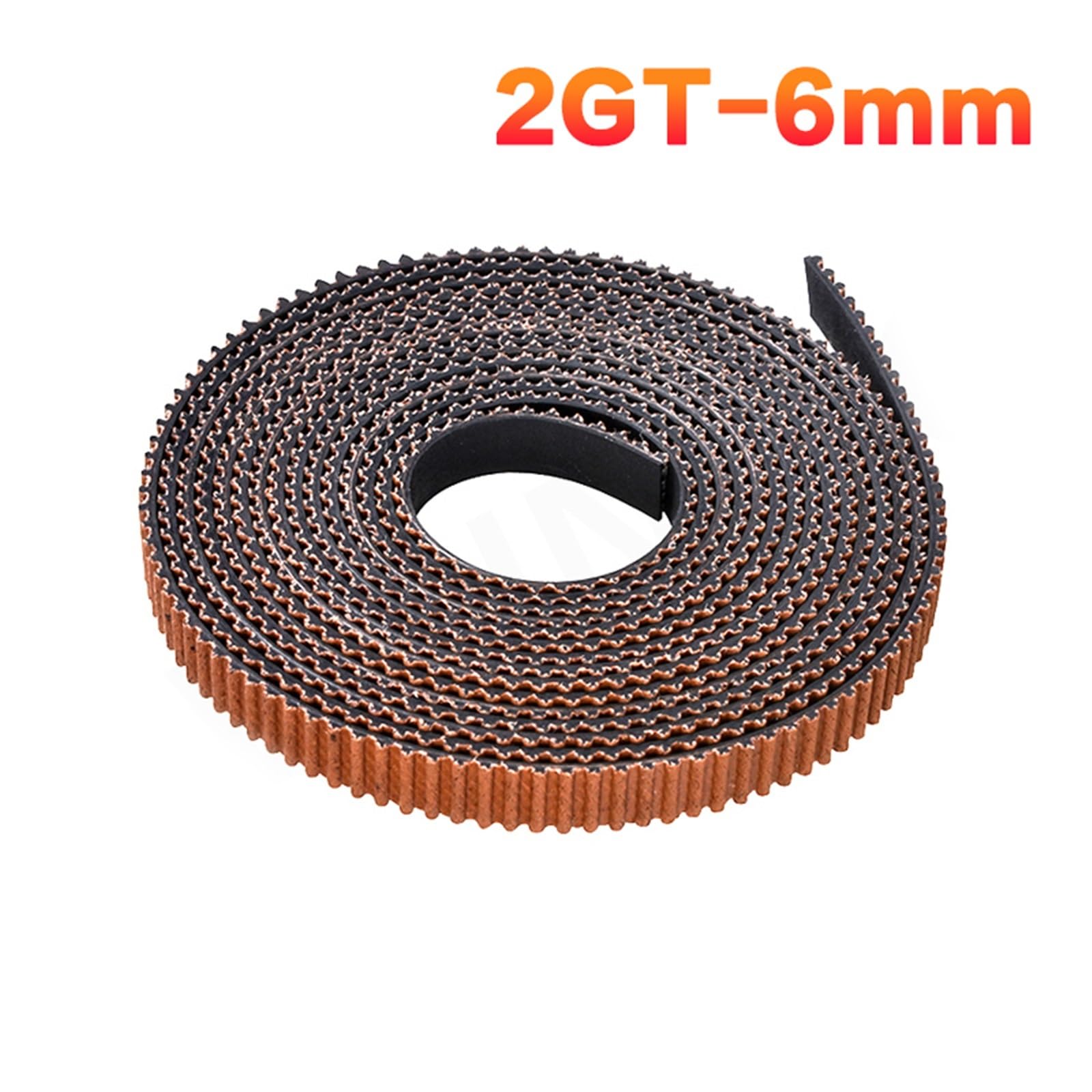 GT2-6mm Offener Zahnriemen, Breite 6mm, Gummimaterial, Teilung 2mm, Schwarz, 2GT-Synchronriemen for 3D-Druckerteile(10 Meter)