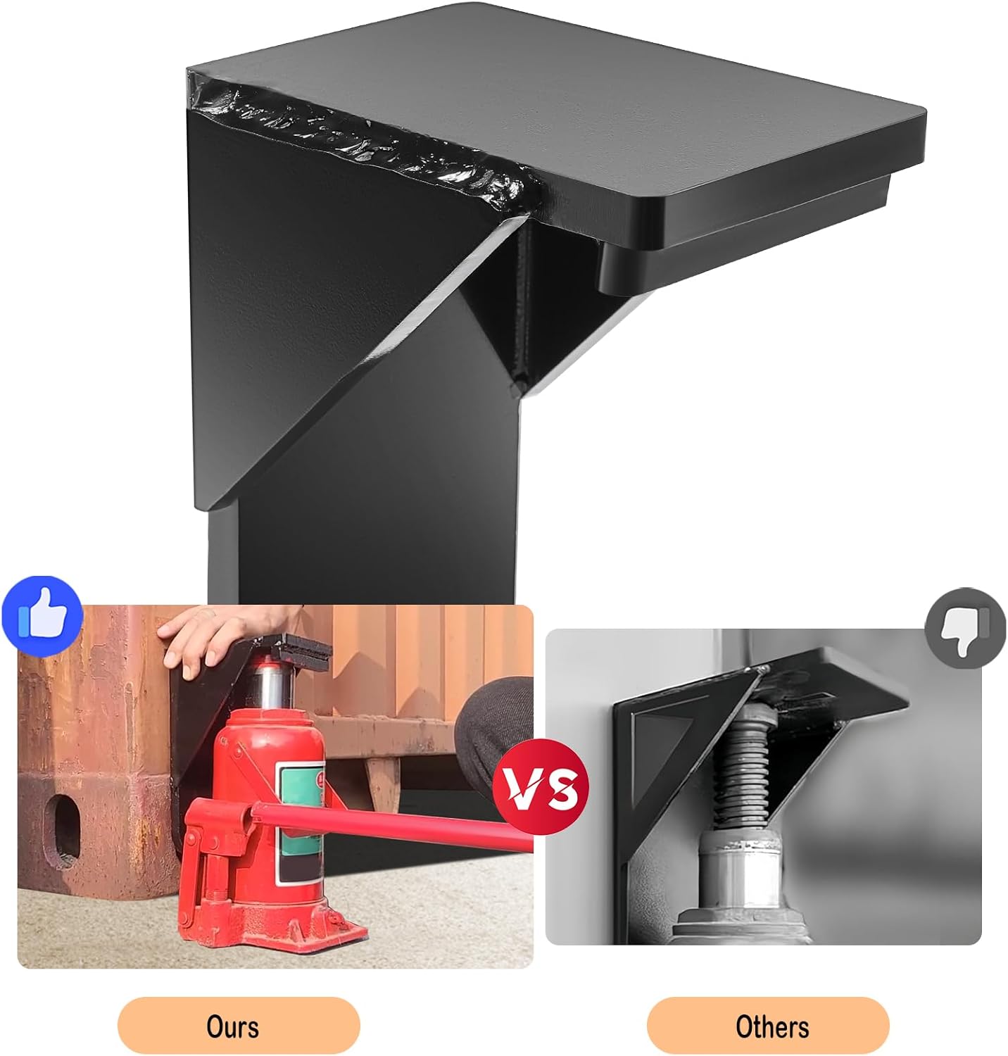 Shipping Container Jack Lug,2 Pack Shipping Container Leveling Jacks,Shipping Container Accessories,Jack Leveling Attachment with Ground - Fast & Easy Solution to Lift Up Containers Chassis