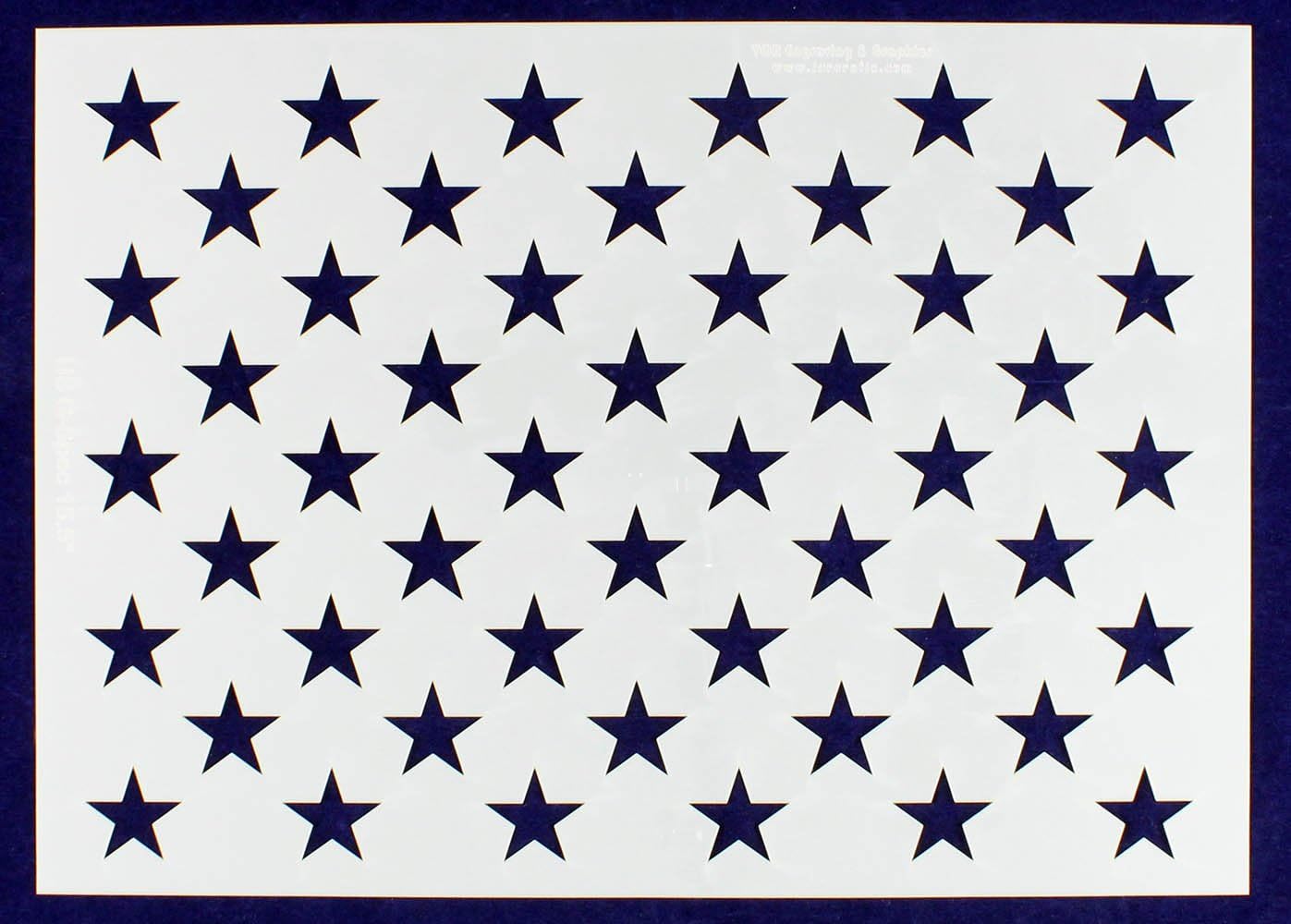 50 Star Field Stencil - US/American Flag - G-Spec 11 Inch H x 15.5 Inch L