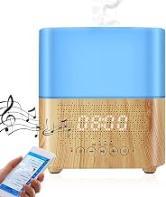 VOOCHIE Difusor de Umidificador Bluetooth Música Ultrassônico Difusor de Purificador de Ar Difusor Doméstico Grão de Madeira Grão de Madeira Leve Regulamentos dos EUA