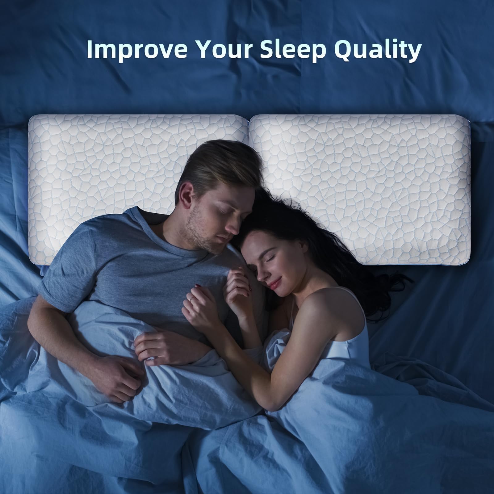 SUPA MODERN Ultra dünne Bauchschläferkissen 40x60 flaches Kissen Memory Foam Orthopädisches Kissen 2,25 inch Höhe