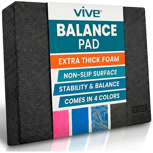 Vive Balance Pad - Foam Large Yoga Mat Trainer for Physical Therapy, Stability Workout, Knee and Ankle Exercise, Strength Training, Rehab - Chair Cushion for Adults, Kids, and Travel