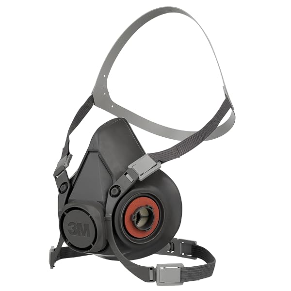 3M Mehrweg-Halbmaske 6300L (Maskenkoerper ohne Filter Groesse L) Atemschutzmaske