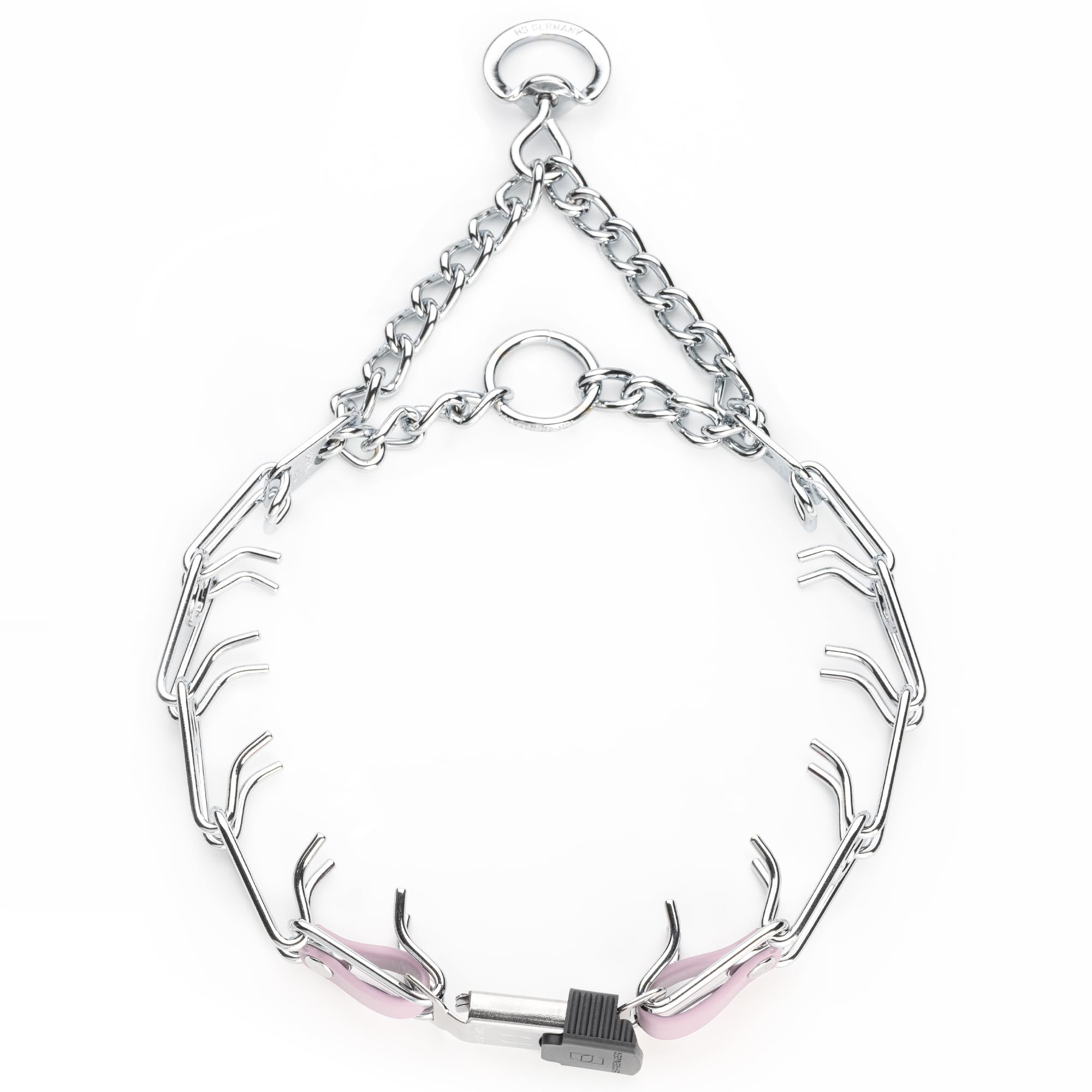 Herm Sprenger Collier de dressage pour chien en acier chromé avec boucle ClicLock à dégagement rapide et insert en biothane, fabriqué en Allemagne (violet pastel, 58,4 x 3,2 mm (pour un tour de cou