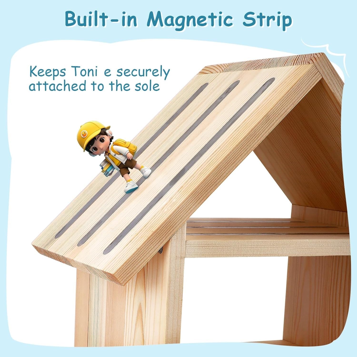 Etagere Toni-e, Étagère pour Toni-ebox, Etagere Murale Magnétique, Accessoire pour Toni-e-Box, Métal Magnétique Étagère Murale, Jusqu'à 80-85 Toni-ES, pour Boîte à Musique pour Enfant