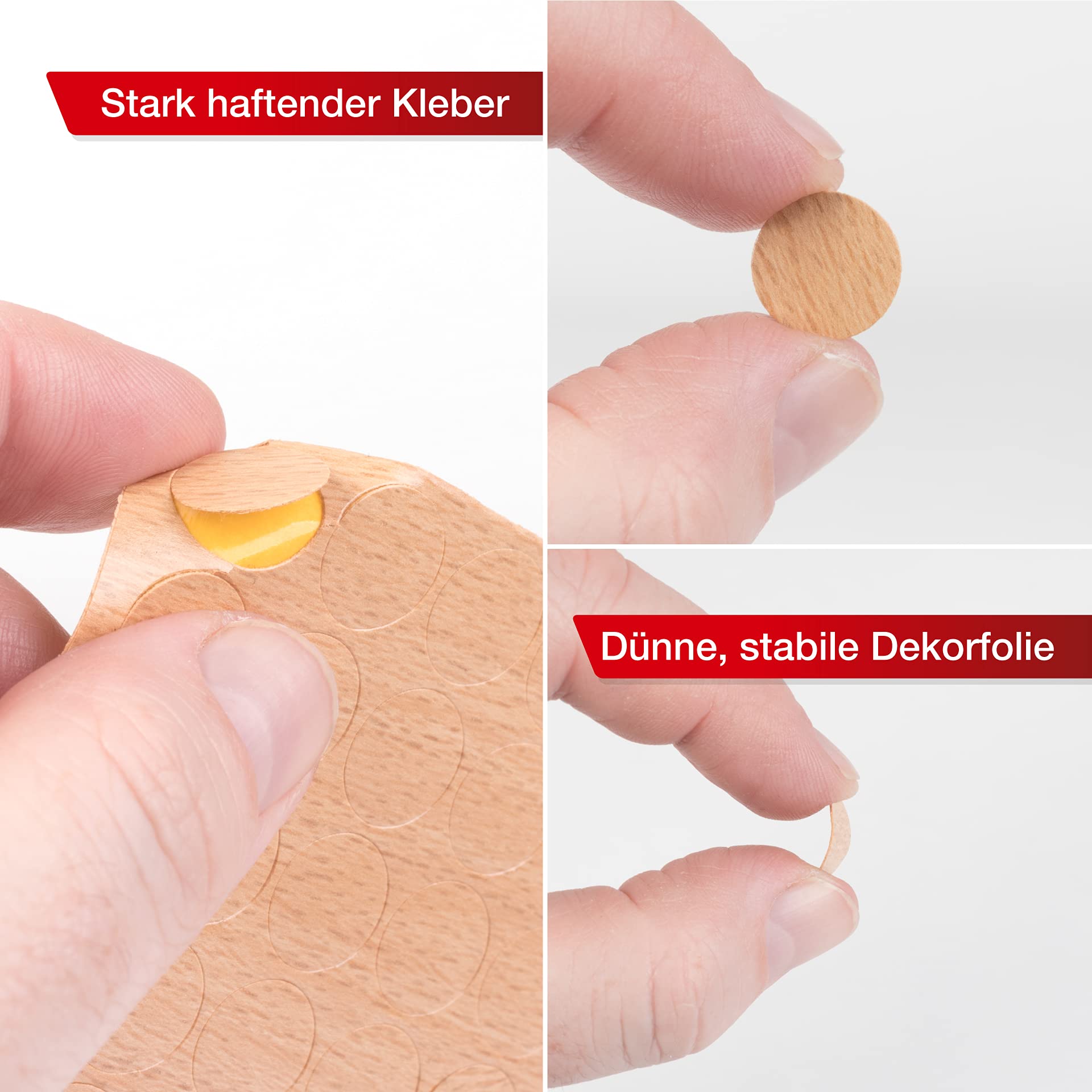 LouMaxx Lot De 50 Cache-vis Ronds En Hêtre 14 Mm – Lot De