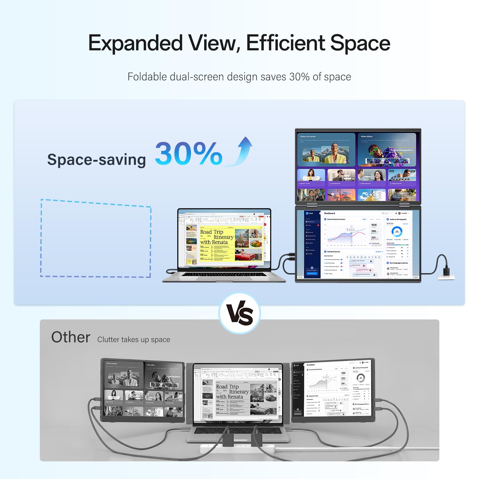 Amazon.co.jp: InnoView ポータブルデュアルモニター 15.6インチ