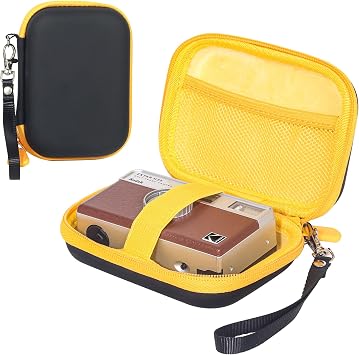 CAIYOULE Camera Case for KODAK EKTAR H35 H35N/F8/F9 Half Frame Film Camera, Protective Hard Shell Camera Carrying Case for KODAK VIBE 501F, Canon Ivy 2 Mini Photo Printer, Black No Camera