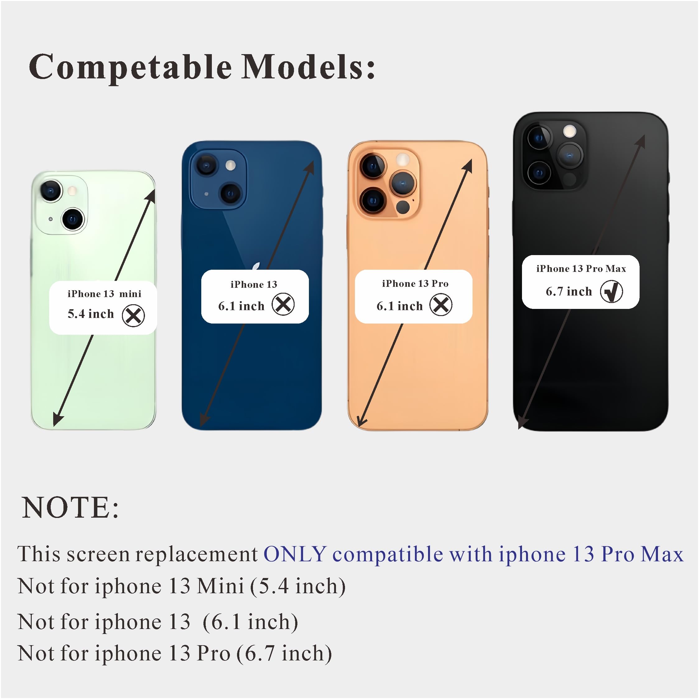 コンピュータ・IT iPhone13 Amazon.com: ZTR for iPhone 13 Pro Max Screen Replacement