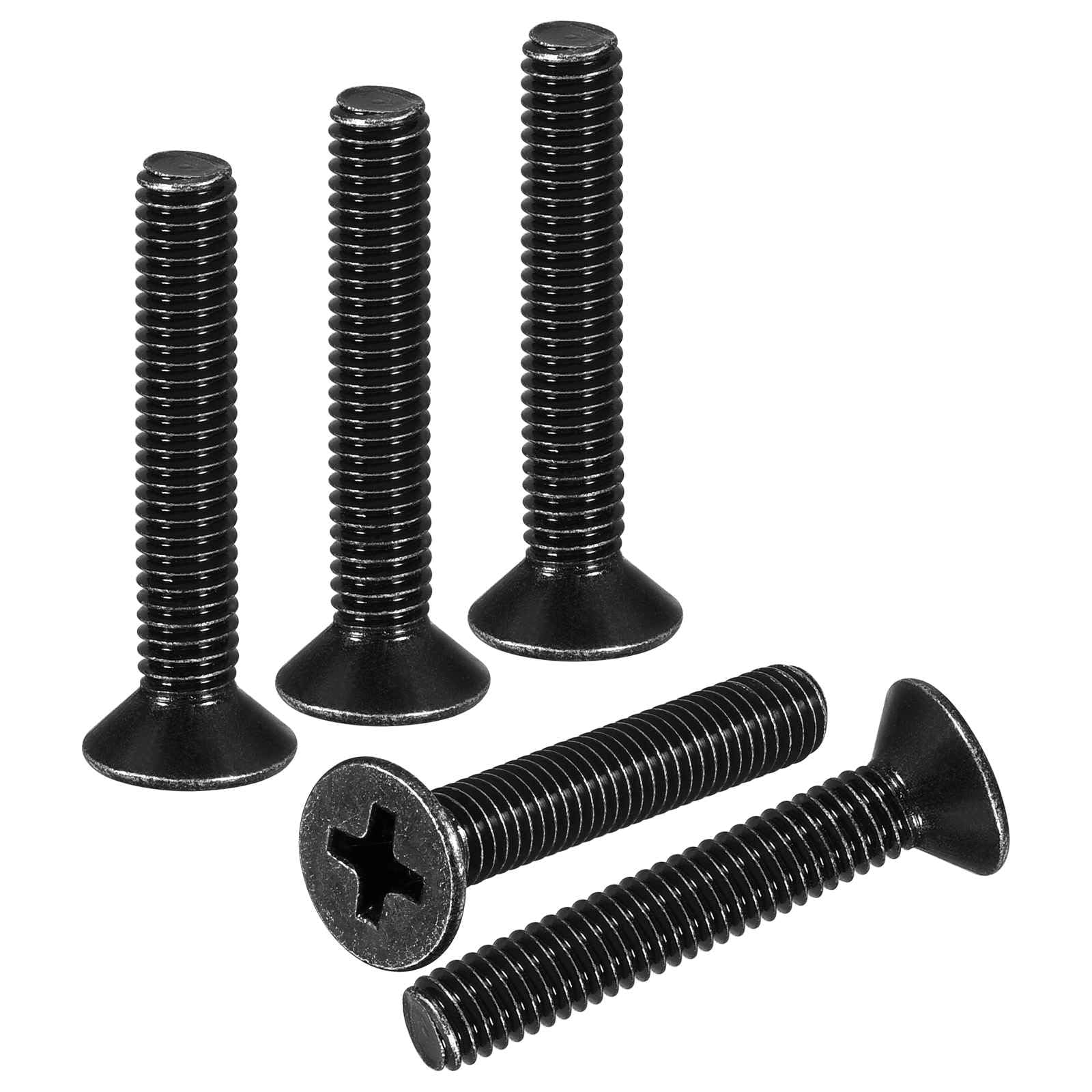 DTGN M3-0.5x16 Flat Head Countersunk Machine Screws - 50pcs - Good for Furniture and Machinery - 304 Stainless Steel Phillips Machine Screws Bolts - Black Oxide Finish — image 1