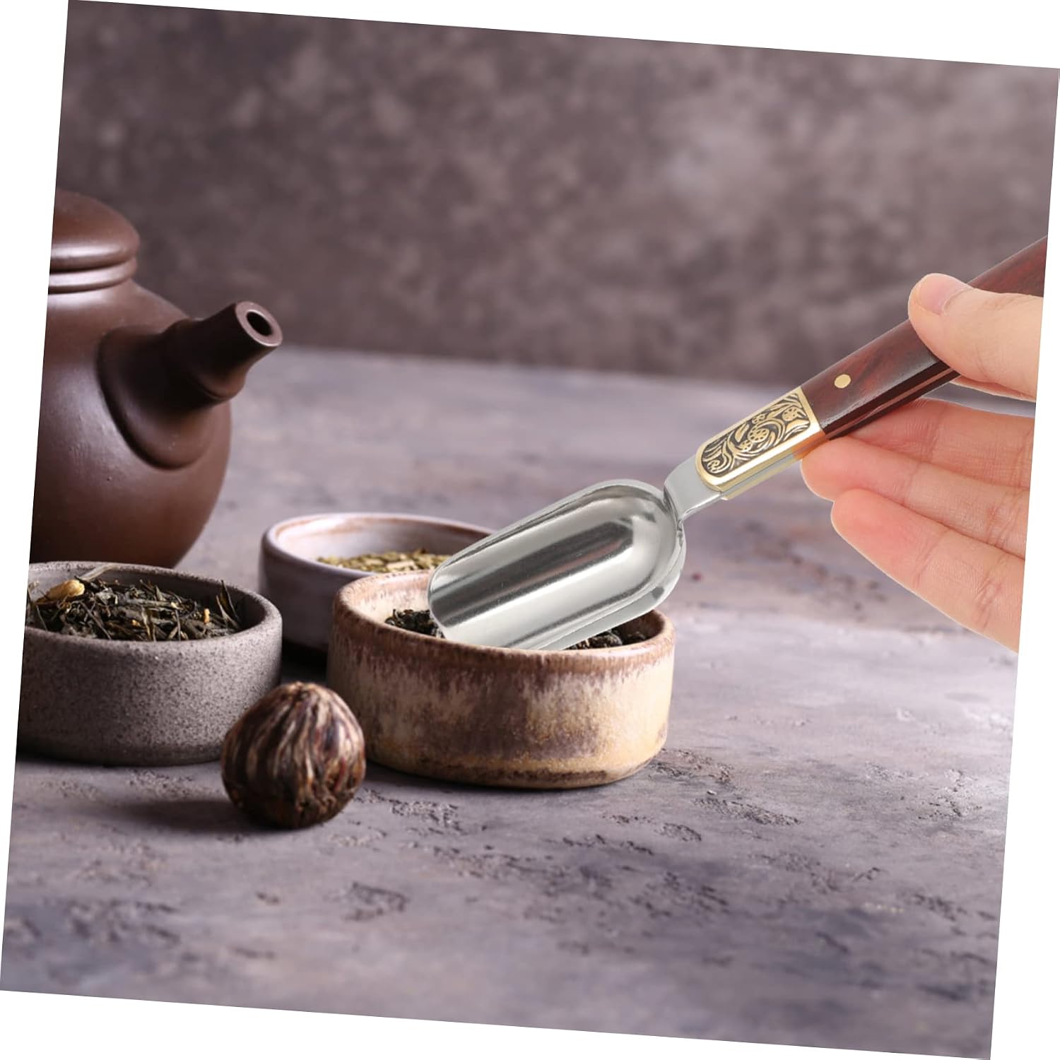 Vintage Blackwood Tea Spoon Practical Tea Scoop for Kung Fu Tea Ceremony Elegant Tea Accessory for Tea Lovers and Tea