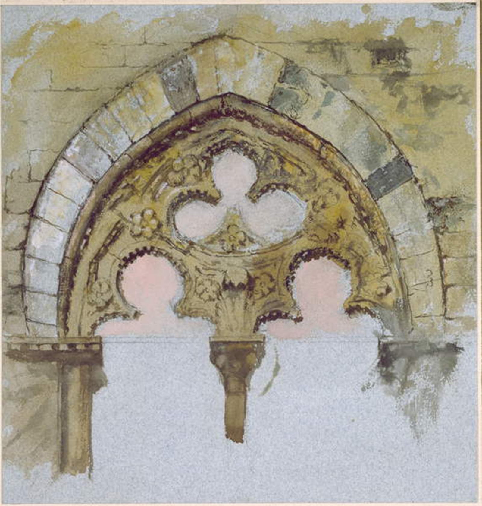 ARTXLXXBN Famous Painting Canvas Artwork Graffiti Print a Window of the Palazzo Tolomei by John Ruskin Portrait Canvas Image for Home Decor 60x90cm