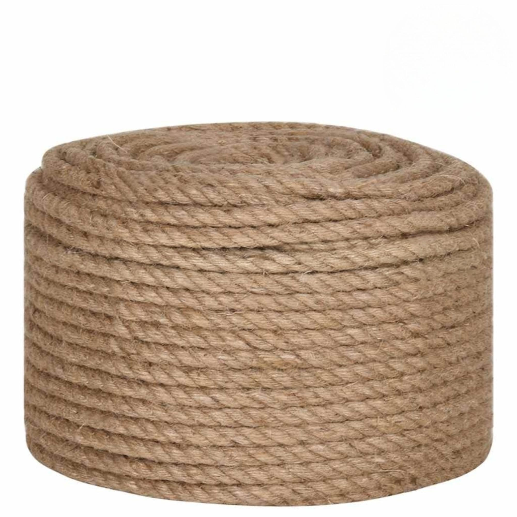 vidaXL Juteseil 100 m x 10 mm, 100% Naturjute, Braun, flexibel und langlebig, für Basteln, Nautik, Katzenkratzbaum, Garten und Dekoration