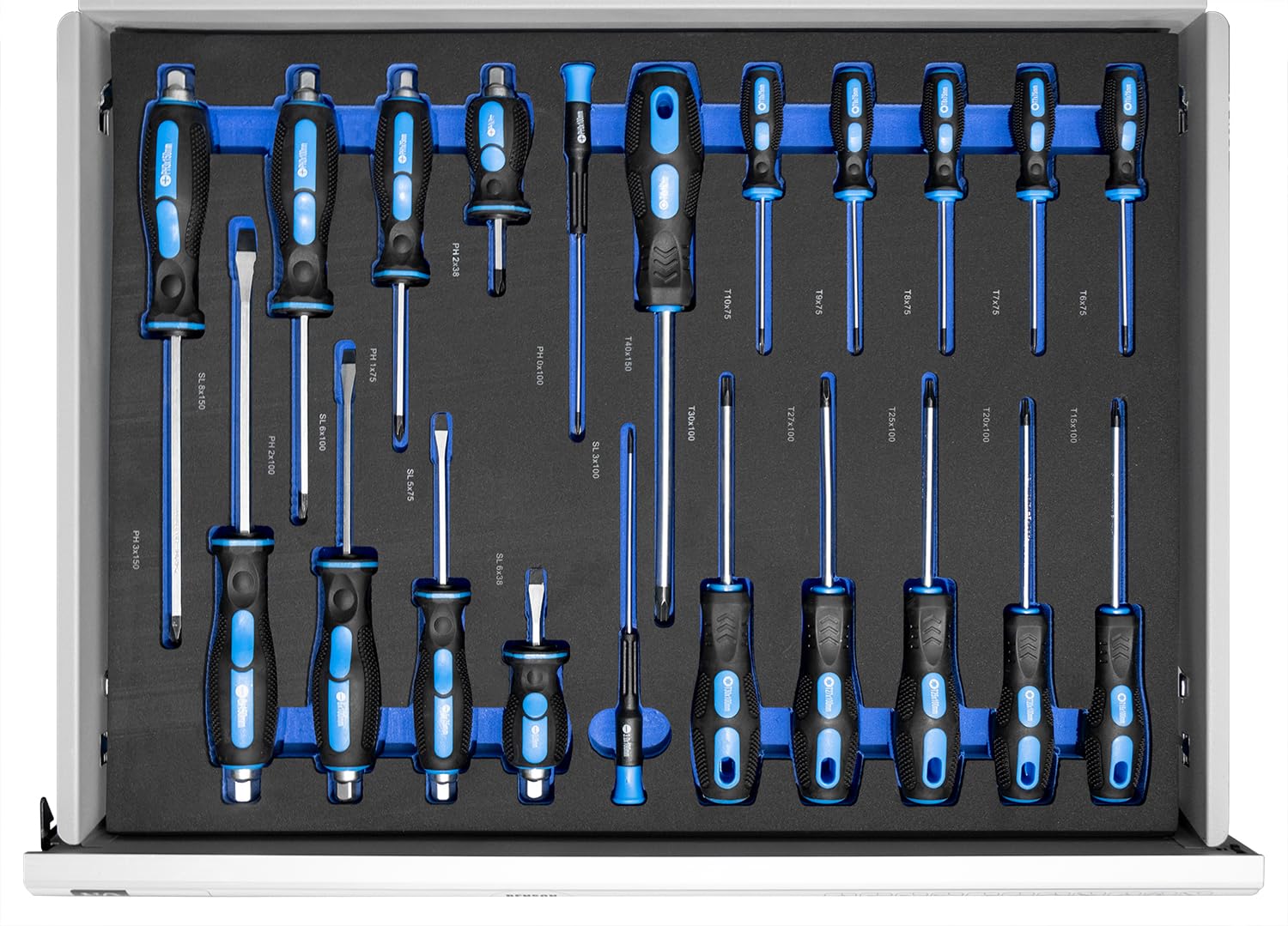 Benson Tools XXXL Werkzeugwagen Premium gefüllt Schaumeinlagen Werkstattwagen