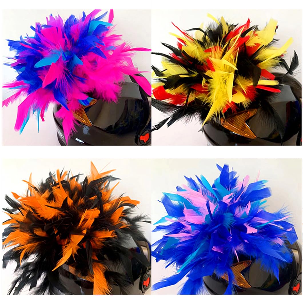 1 Pcs Colorful Feather Helmet Accessory Fashion Helmet Decoration for Kids Bike Helmet Motorcycle Helmet Boys Girls Style 1