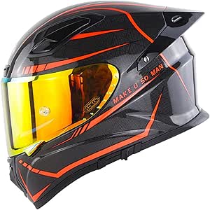 BEON Full Face Motorcycle Helmet, Street Bike Helmet With Clear&Tinted Visors And