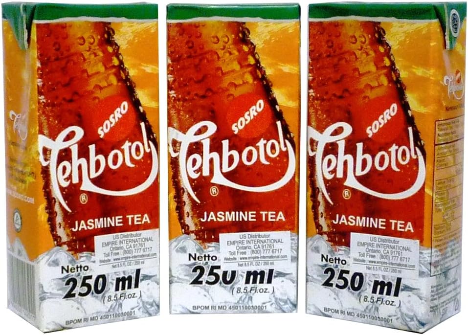 Sosro Teh Botol Jasmine Tea Drink, 8.5-Ounce (Pack of 24)