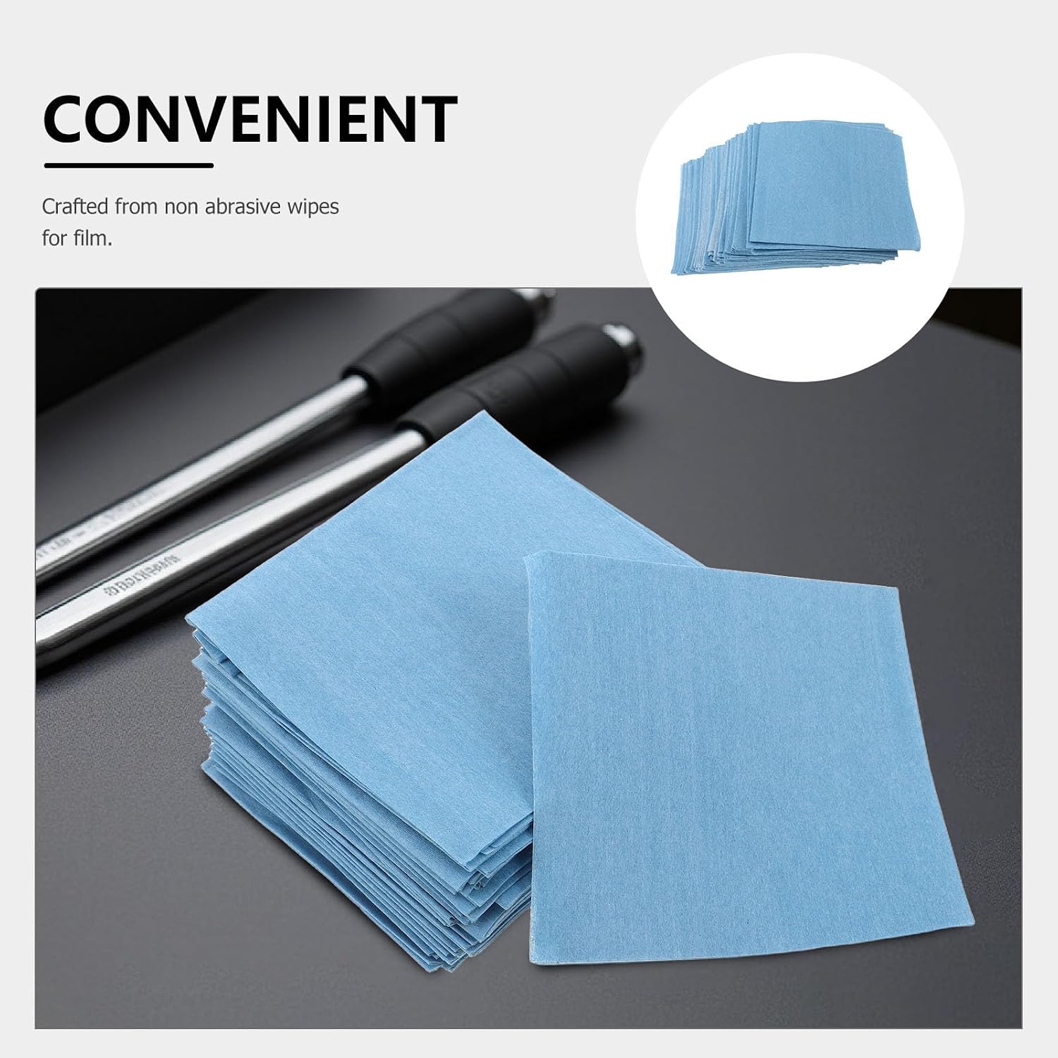 50pcs Adhesive Remover Wipes for Car Film Installation Non-Abrasive Surface Prep Cloth Made of Non-Woven Fabrics with High Absorption Power, Gentle on Paint Protection Film