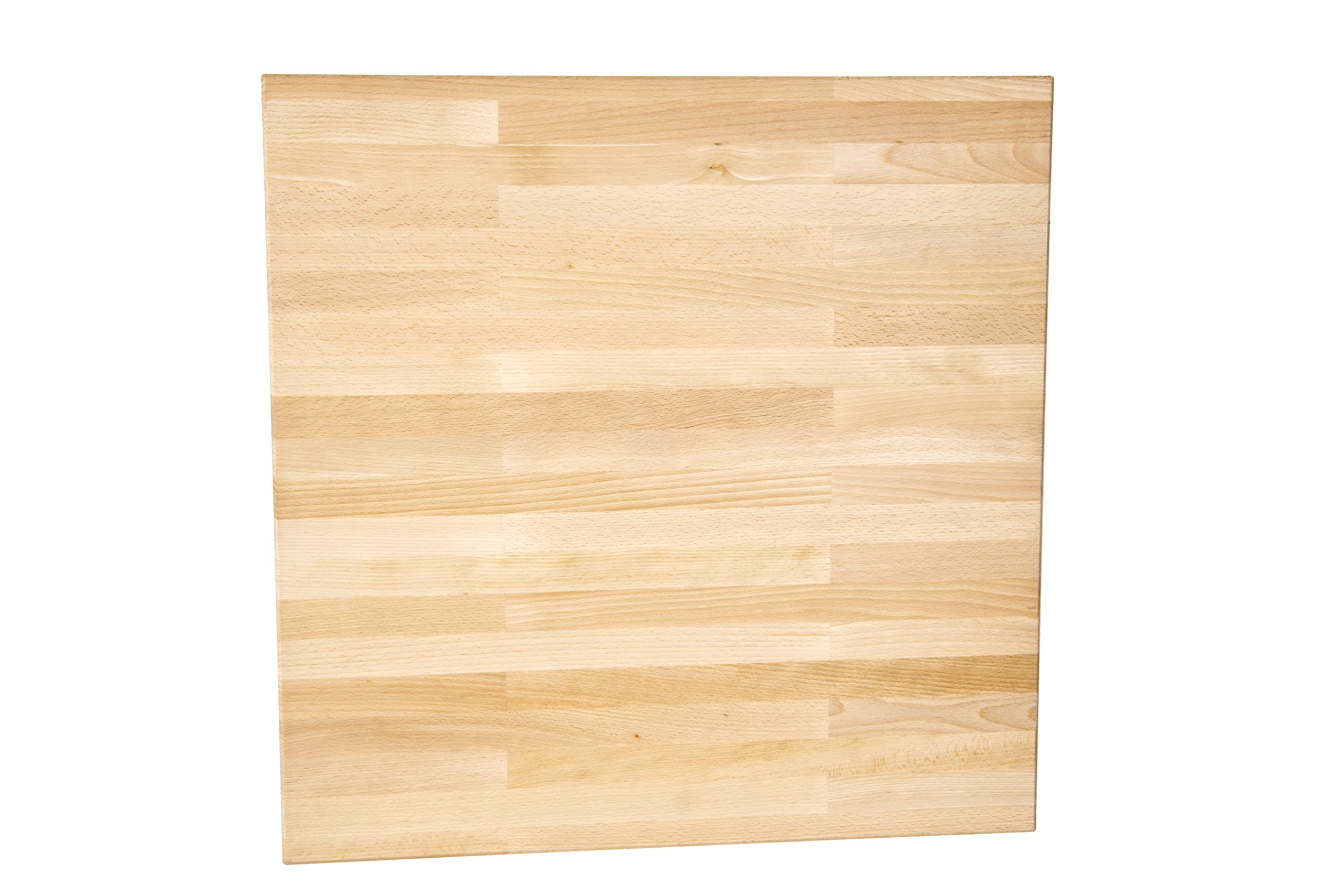 Massivholzplatte für Multifunktionstisch MFT1200 (Buche massiv geölt, Platte ohne Lochsystem, Größe 60x60 cm, inkl. eingelassene Magnete, robuste Oberfläche)