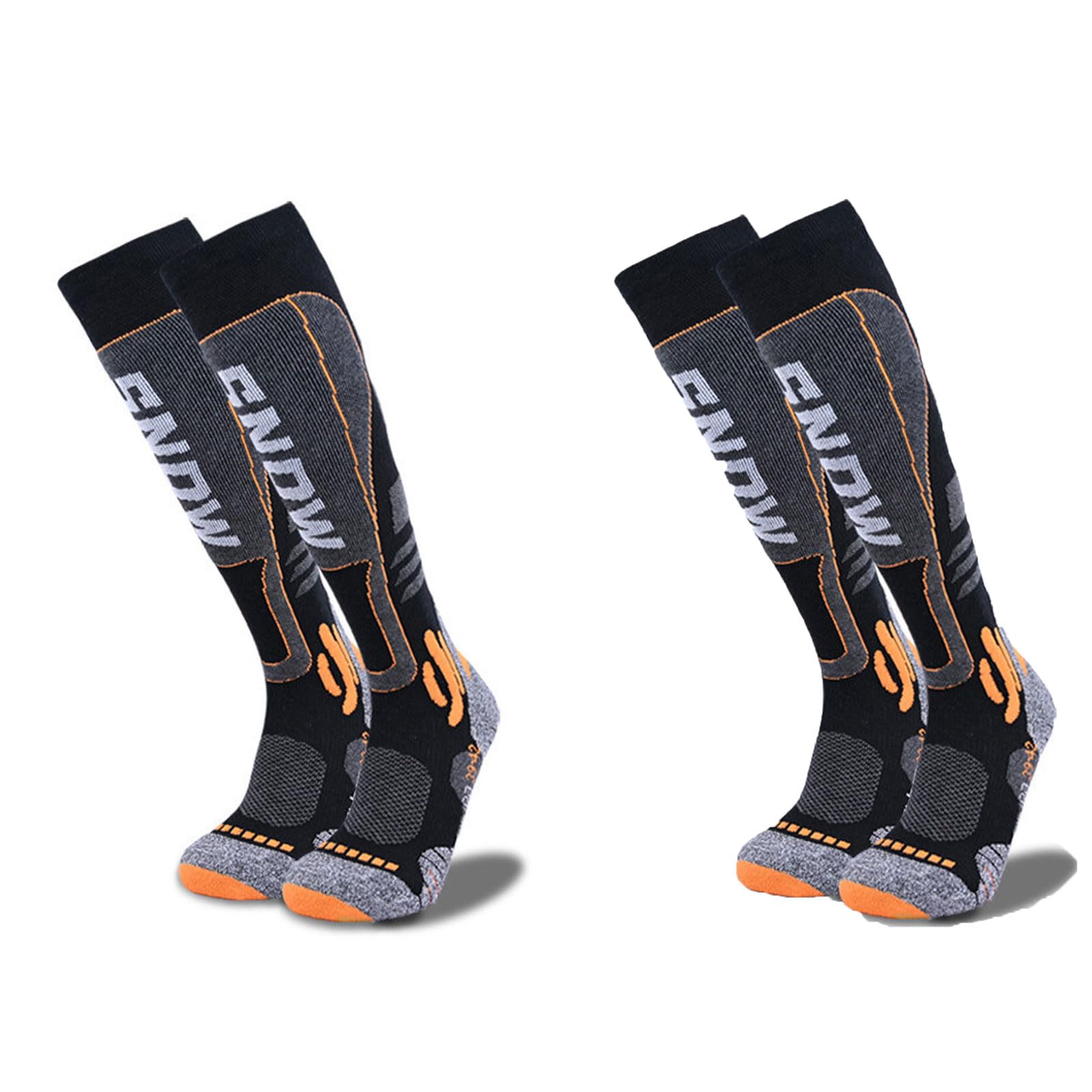 2 Pares Calcetines Esquí Lana Merino Para Hombre y Mujer Térmicos y Resistentes Calcetines Invierno Hasta la Rodilla Ajuste Anatómico Absorbe la humedad para Esquí,Snowboard y Excursionismo