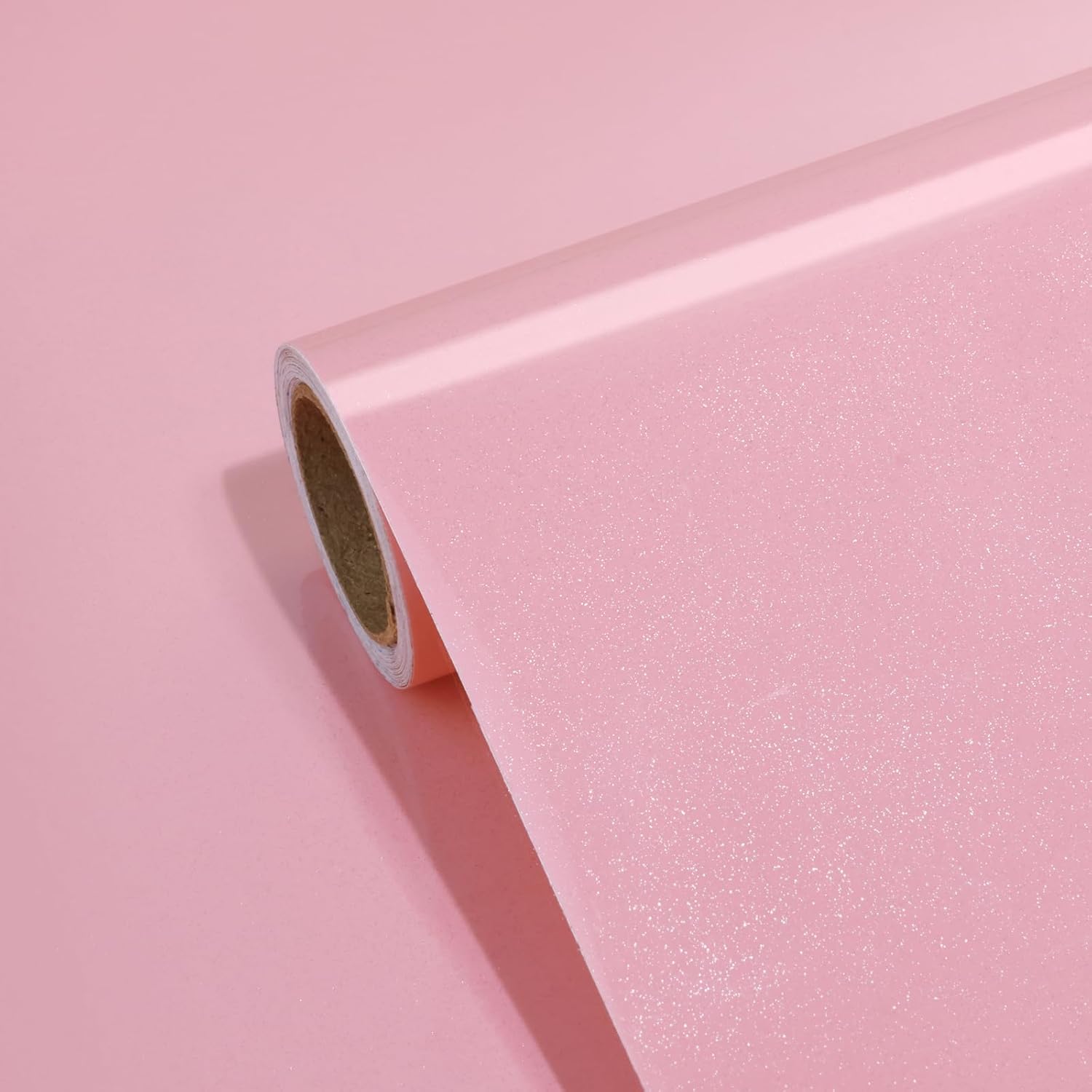 Pink Contact Paper A Set of 23.6"x472" Glossy Pink Peel and Stick Wallpaper for Kitchen Countertop/Cabinet Self Adhesive Waterproof Wall Paper Removable Decorative Vinyl