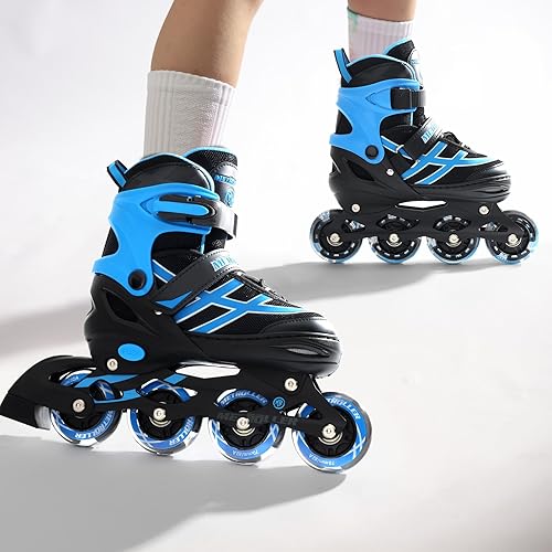 Miniatura 3 de METROLLER Patines en línea para niñas y niños Edades 5-8 8-12 Patines en línea ajustables con ruedas iluminadas Patines en línea para jóvenes y