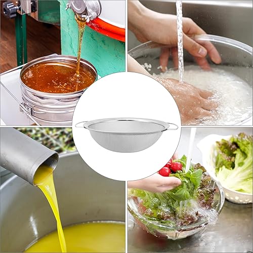 Miniatura 7 de QWORK Paquete de 4 coladores de pintura de malla fina, filtro de acero inoxidable de malla 60 para cubos de pintura de 5 galones, resistente a la