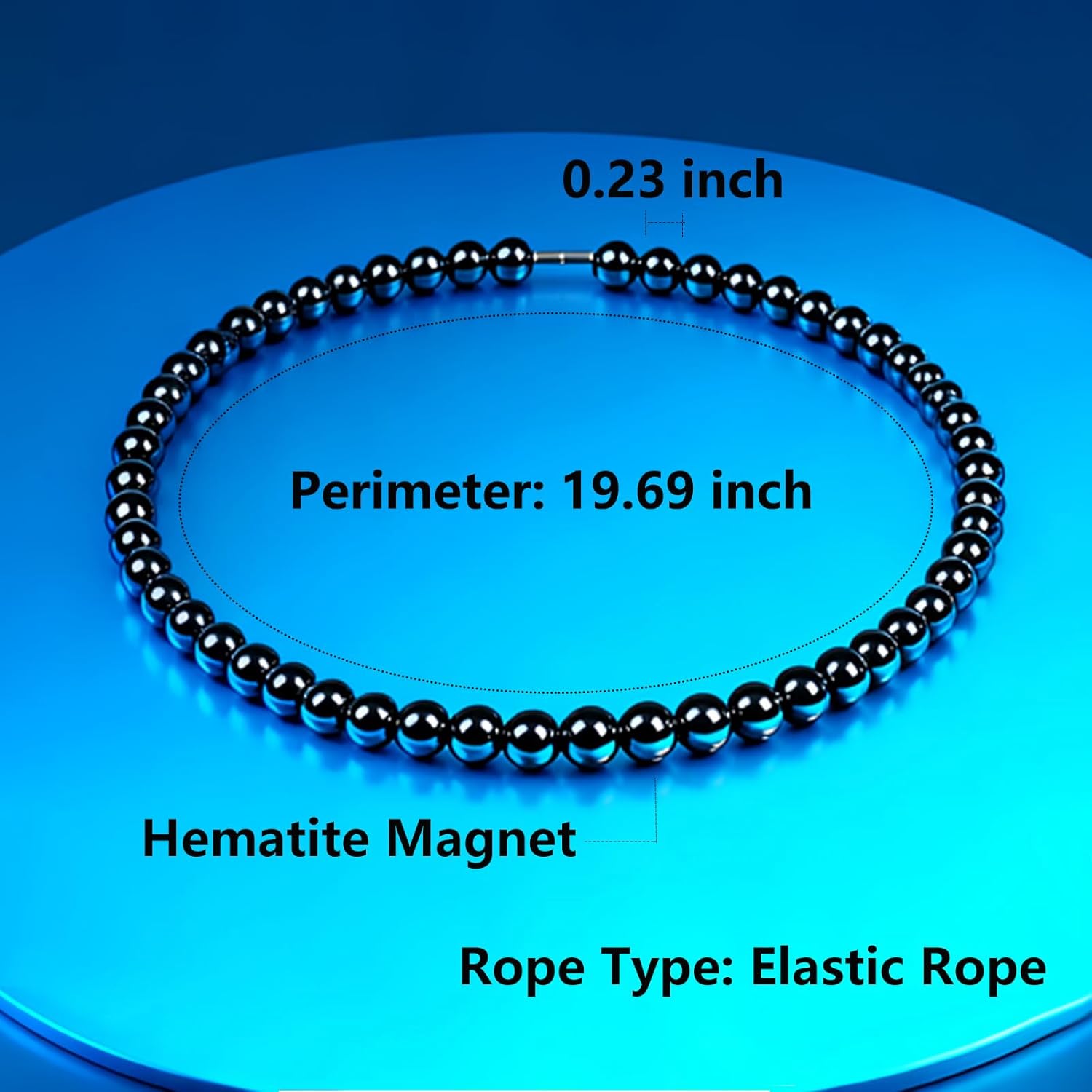 Magnetic Therapy Hematite Necklace, Hematite Magnet, Pain Relief, Support The Immune System, Magnet Necklace, Relieve Stress and Frustration, Health Gifts for Family - Image 2