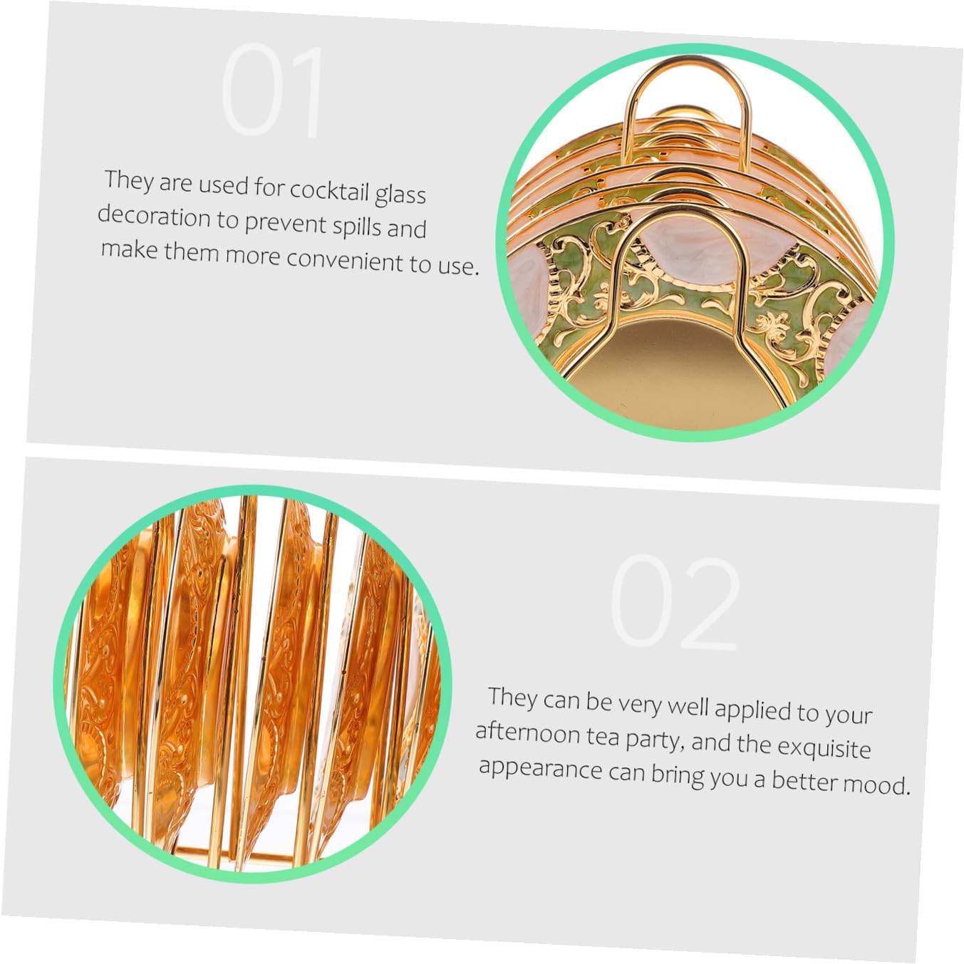 Stylish Modern Coasters and Saucers Holder Rack for Center Console Simple Cup Saucers Table Decor